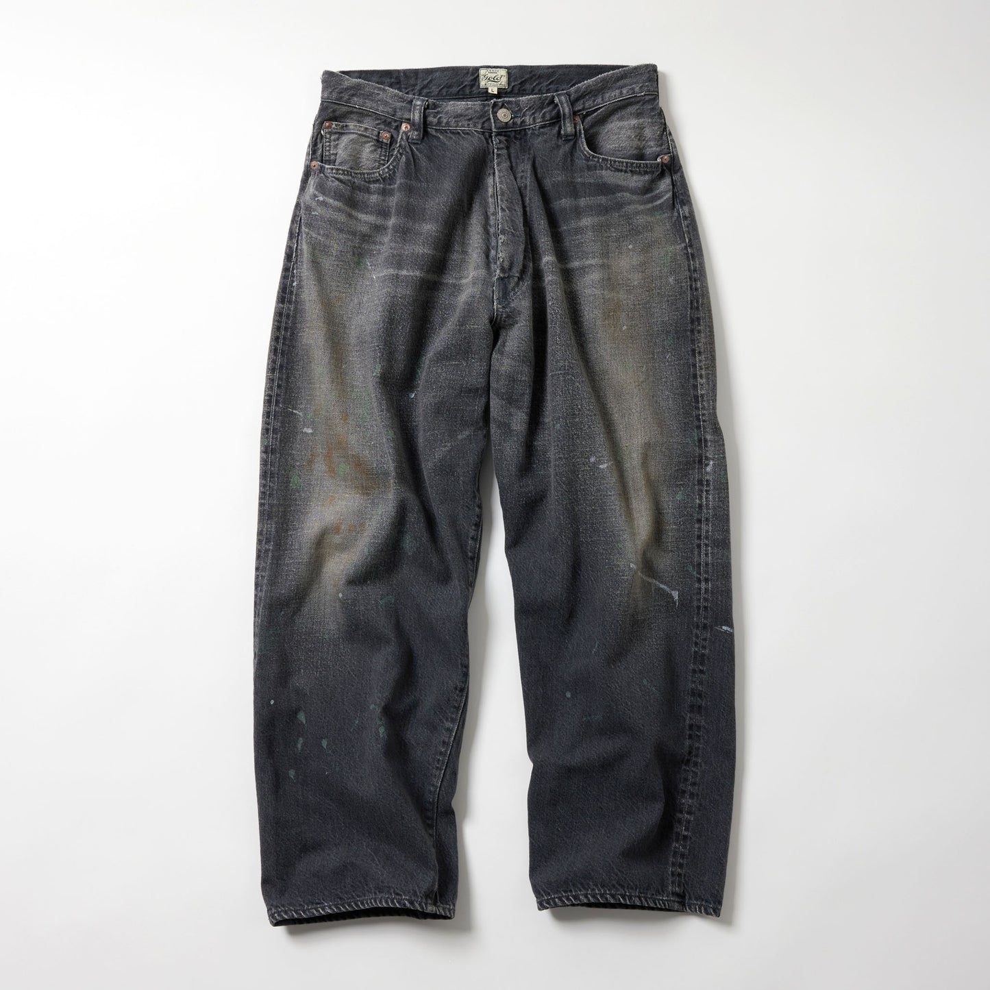 GL42505H / RECYCLED WASTE SUVIN COTTON YARN 11.5oz. DENIM 5POCKET WIDE PANTS VINTAGE WASHED (ZIPPER FLY)