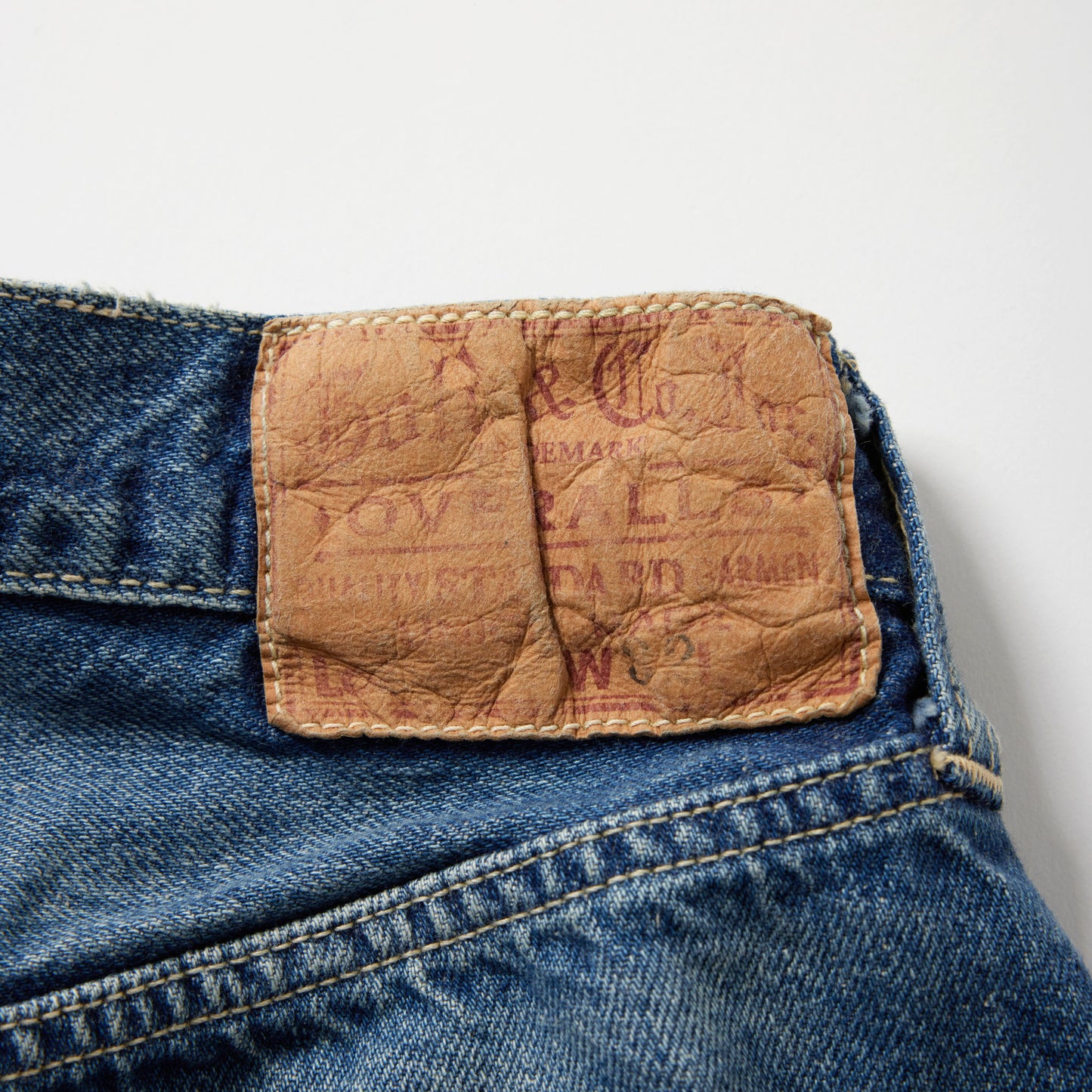 GL42505H / RECYCLED WASTE SUVIN COTTON YARN 11.5oz. DENIM 5POCKET WIDE PANTS VINTAGE WASHED (ZIPPER FLY)