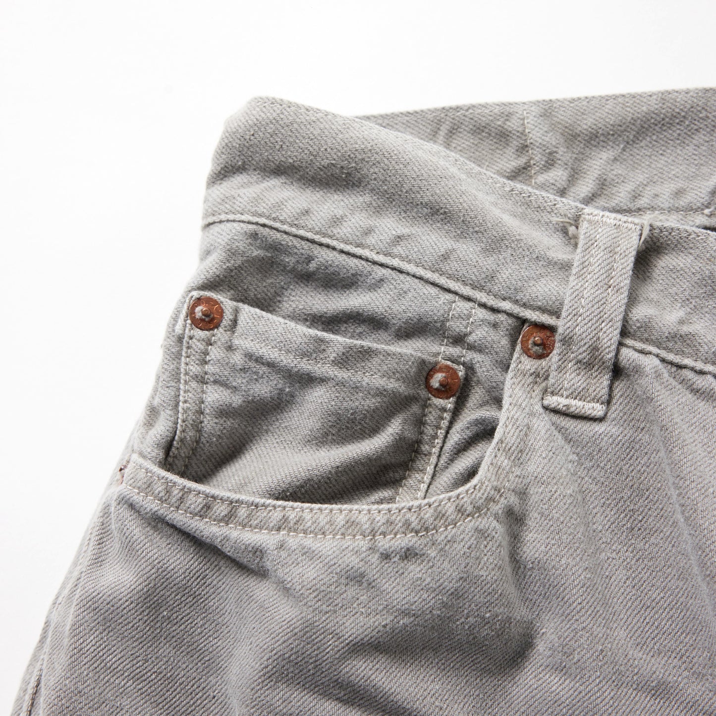 GL42622H / RECYCLED WASTE SUVIN COTTON YARN 11.5oz. DENIM 5POCKET BAGGY PANTS VINTAGE WASHED