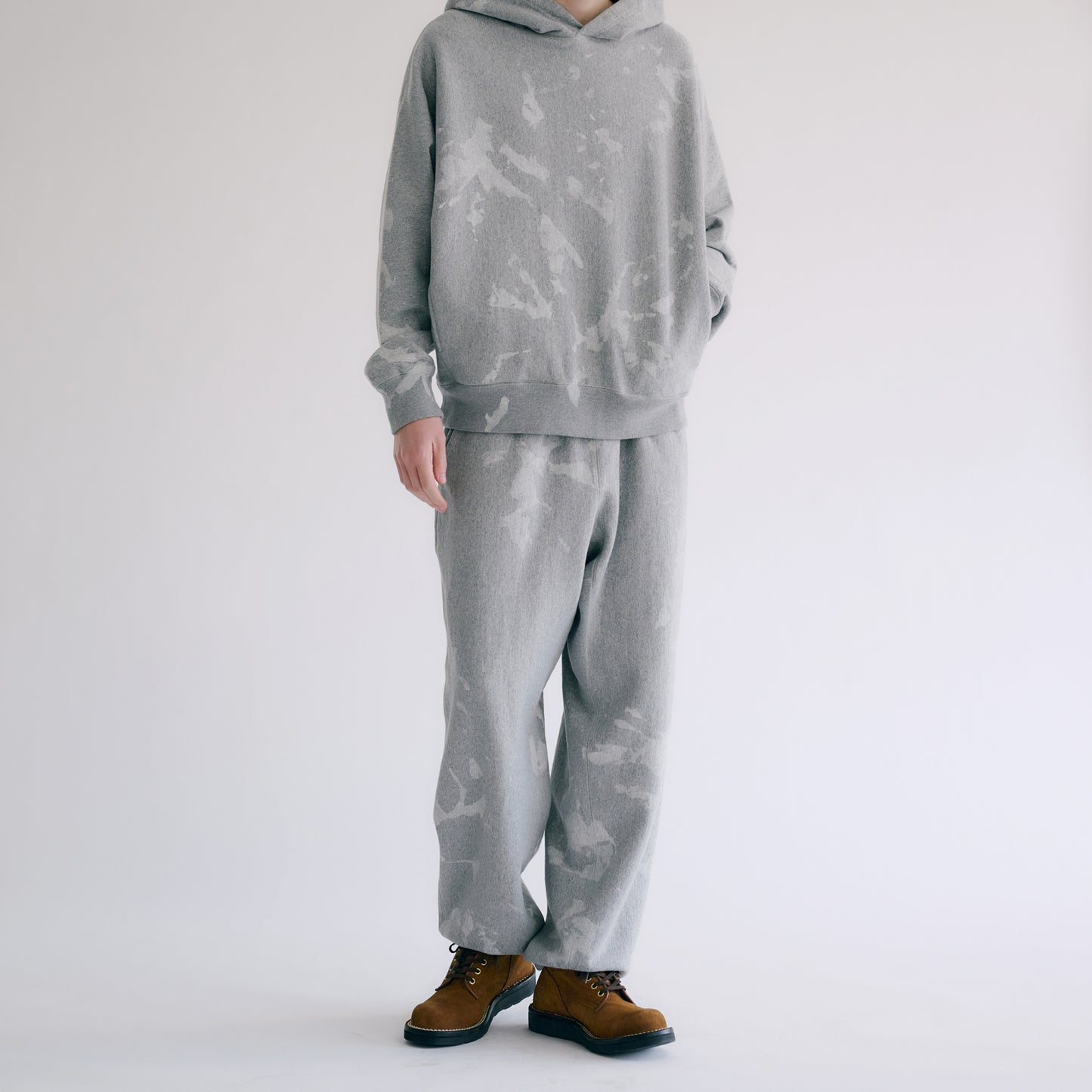 GL49229 / LOOPWHEEL SWEAT EASY PANTS UNEVEN DYED