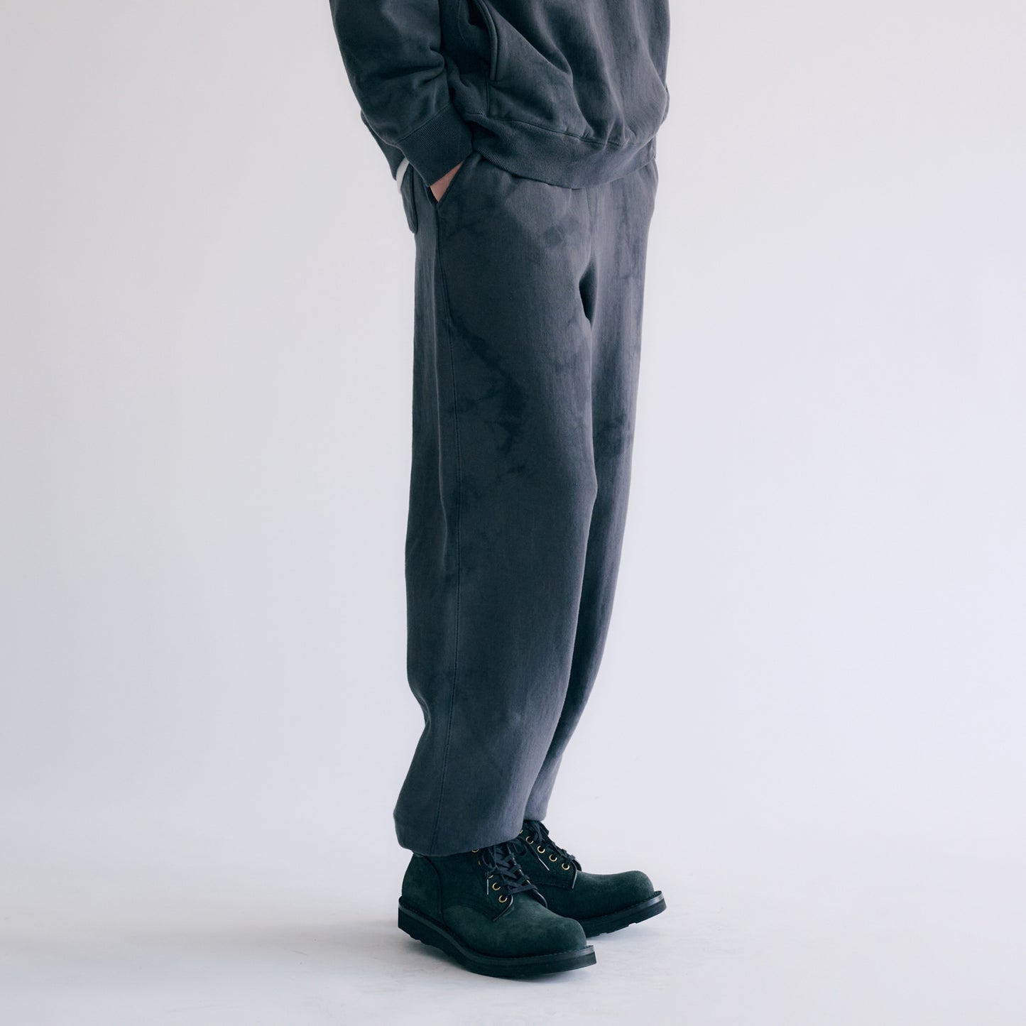 GL49229 / LOOPWHEEL SWEAT EASY PANTS UNEVEN DYED