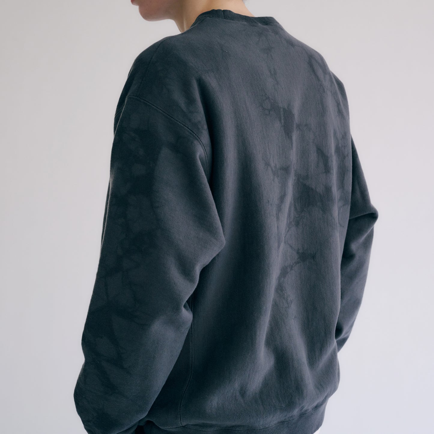 GL69227 / LOOPWHEEL SWEAT CREW NECK SHIRT UNEVEN DYED