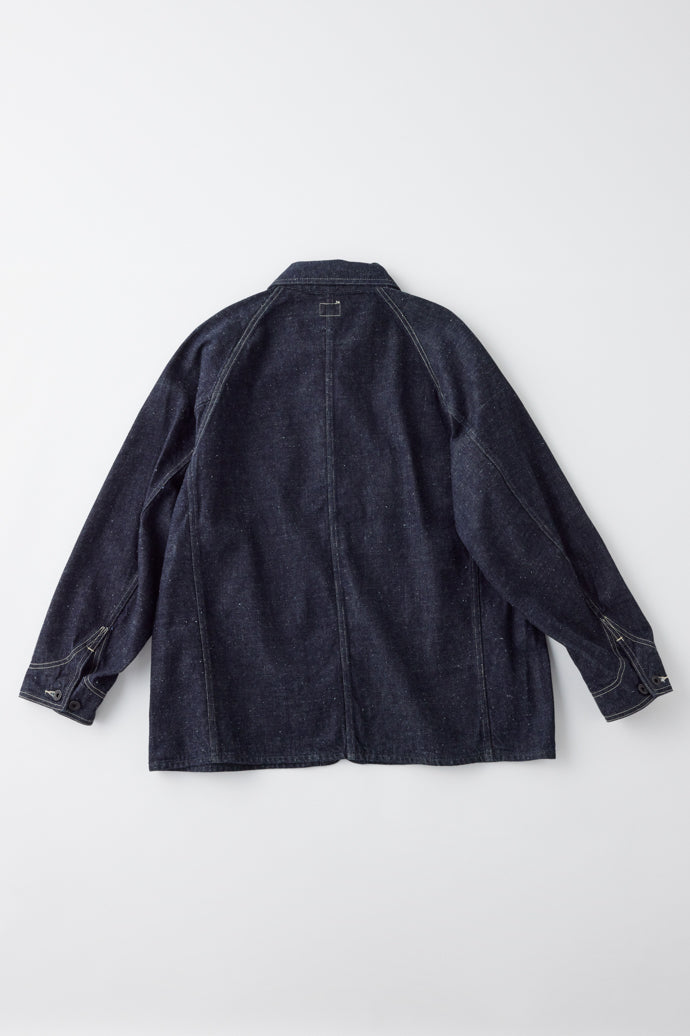 GL15377A / RECYCLED WASTE SUVIN COTTON YARN 11.5oz. DENIM WORK COAT