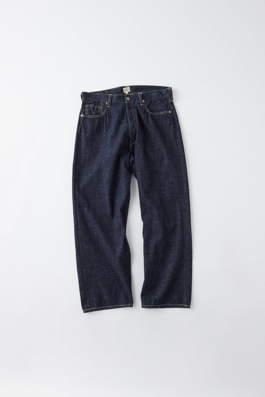 GL42407A / RECYCLED WASTE SUVIN COTTON YARN 11.5oz. DENIM 5POCKET WIDE PANTS WW II MODEL