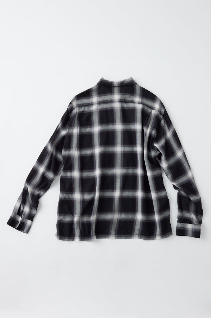 GL29140 / RAYON OMBRE CHECK OPEN SHIRT