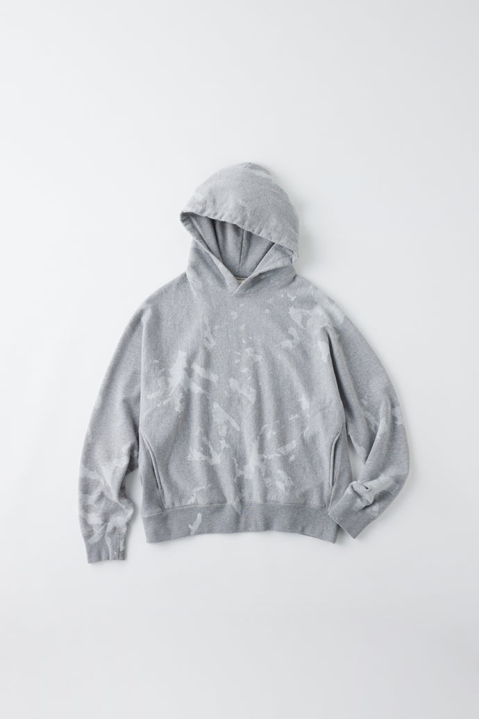 GL69226 / LOOPWHEEL SWEAT PULLOVER PARKA UNEVEN DYED