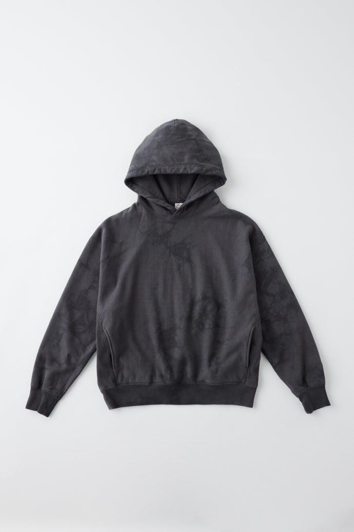 GL69226 / LOOPWHEEL SWEAT PULLOVER PARKA UNEVEN DYED