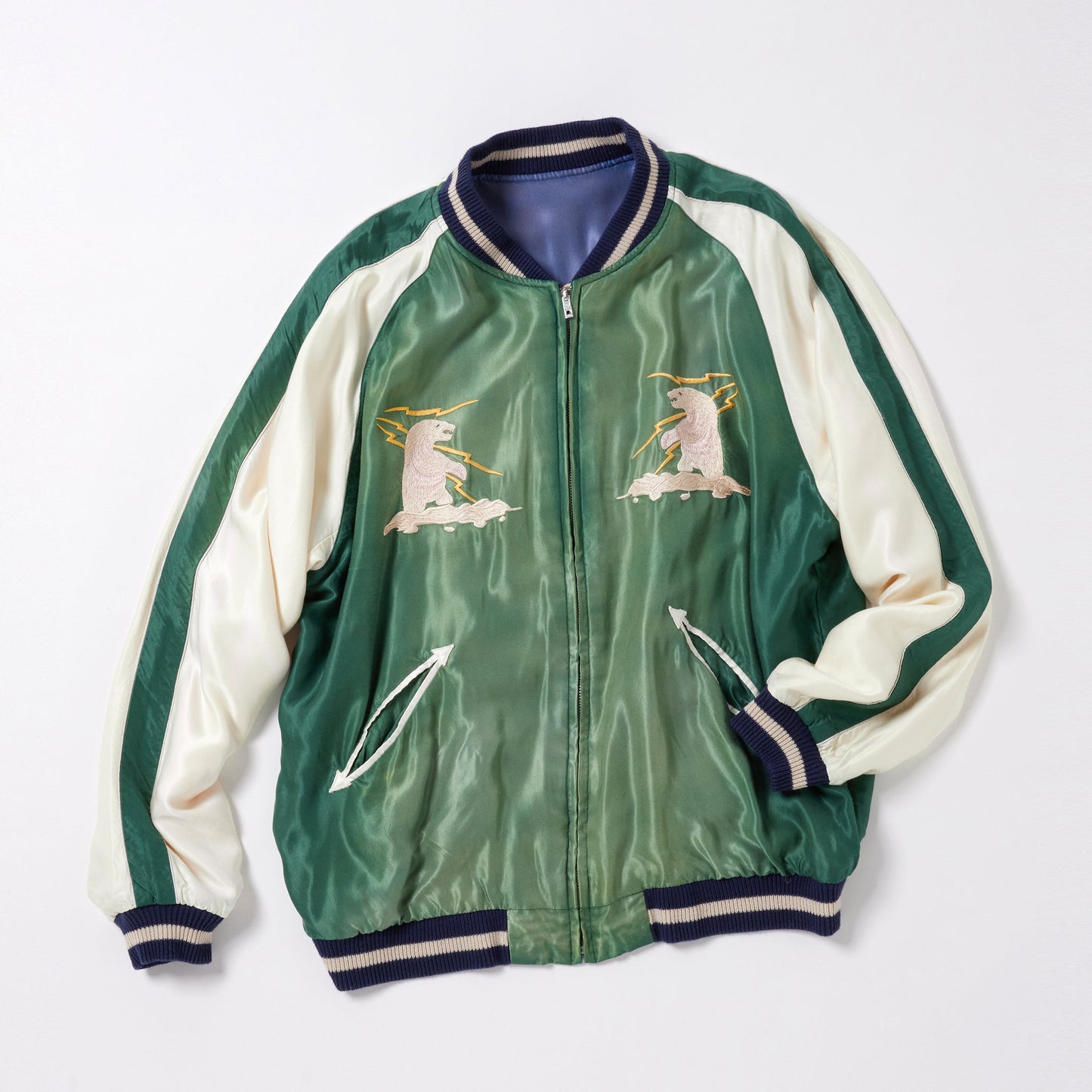 GL15481 / ACETATE SOUVENIR JACKET "ALASKA" (AGING MODEL) (REVERSIBLE SIDE)