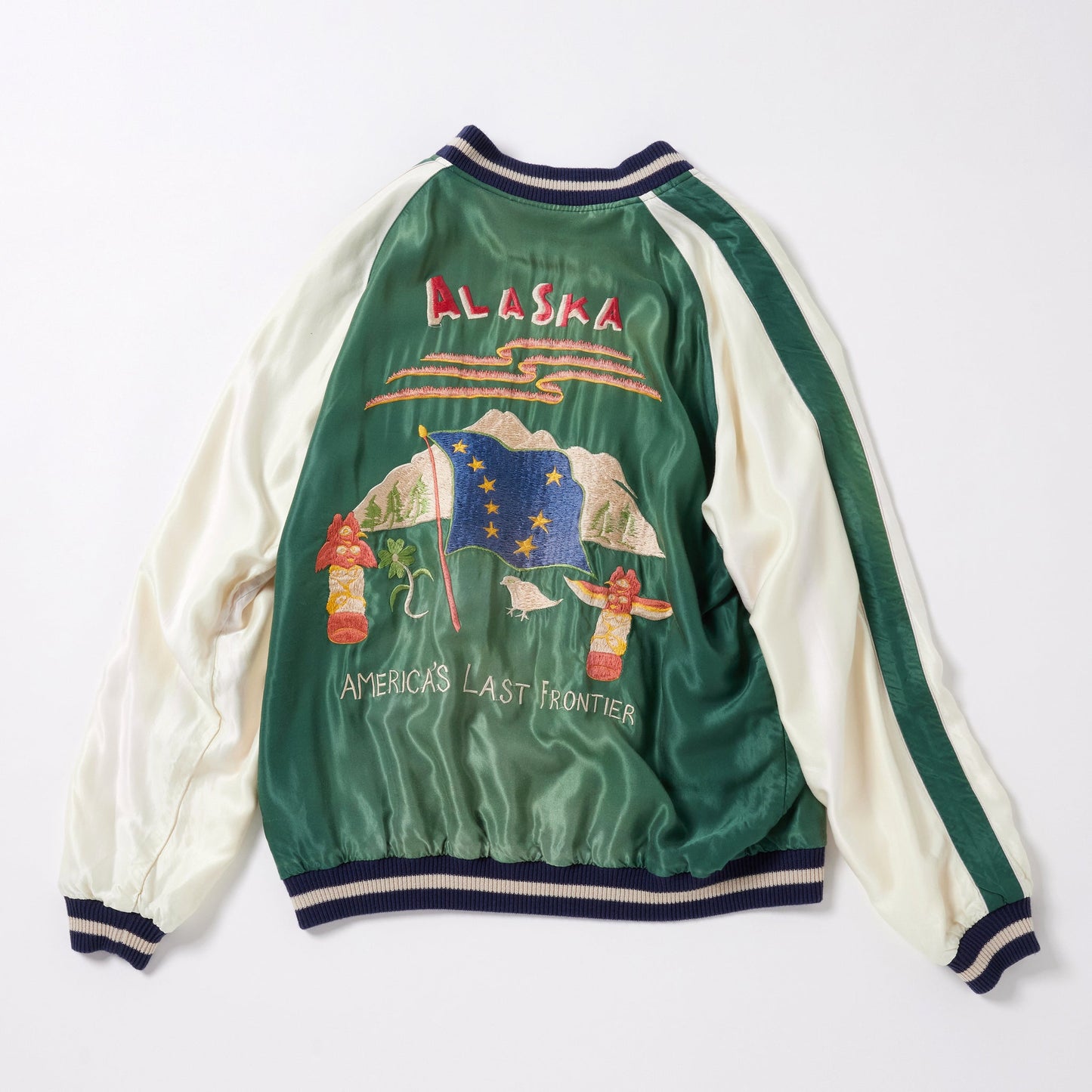 GL15481 / ACETATE SOUVENIR JACKET "ALASKA" (AGING MODEL) (REVERSIBLE SIDE)