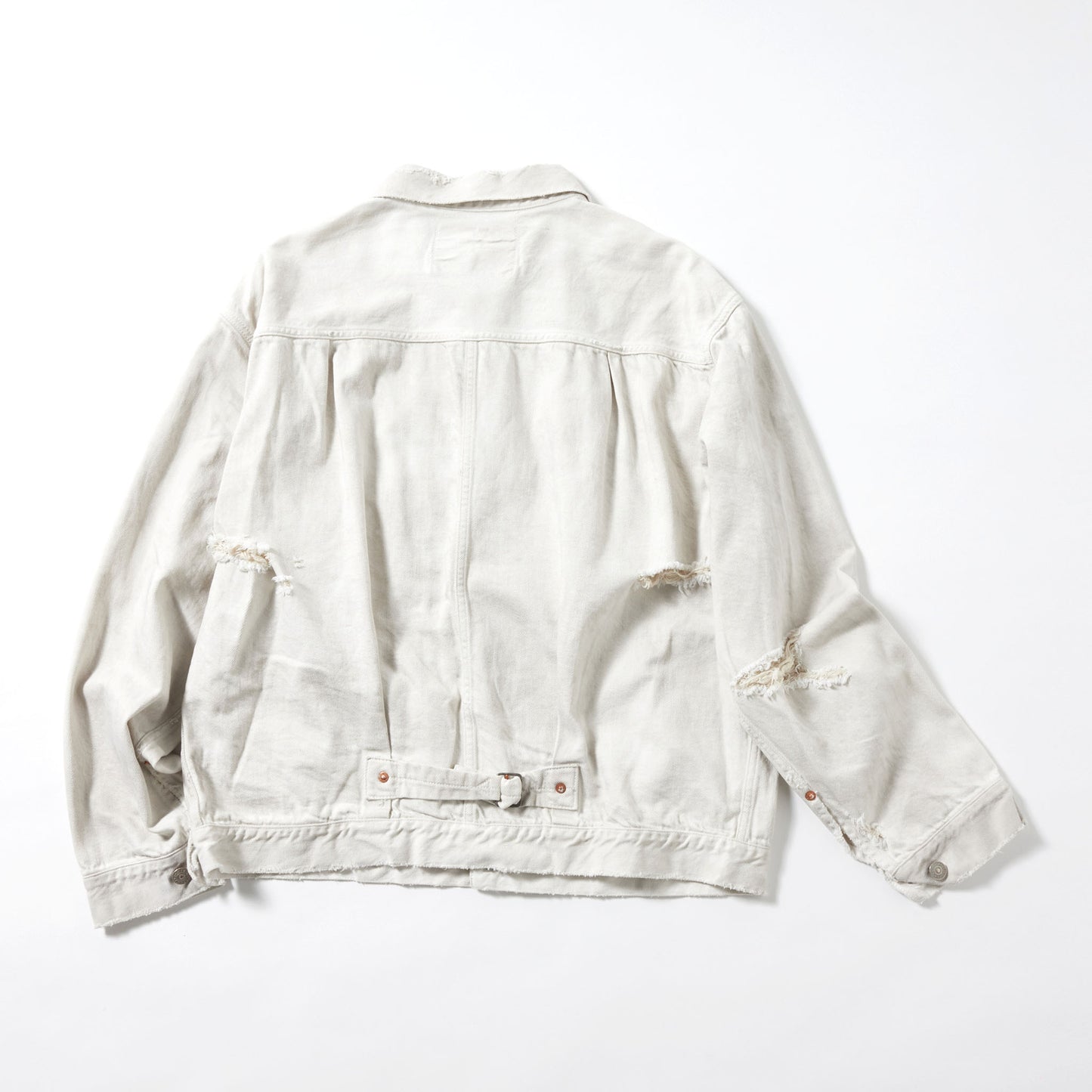 2024年10月18日発売 / GL15558H / RECYCLED WASTE SUVIN COTTON YARN 11.5oz. DENIM PLEATED BLOUSE VINTAGE WASHED