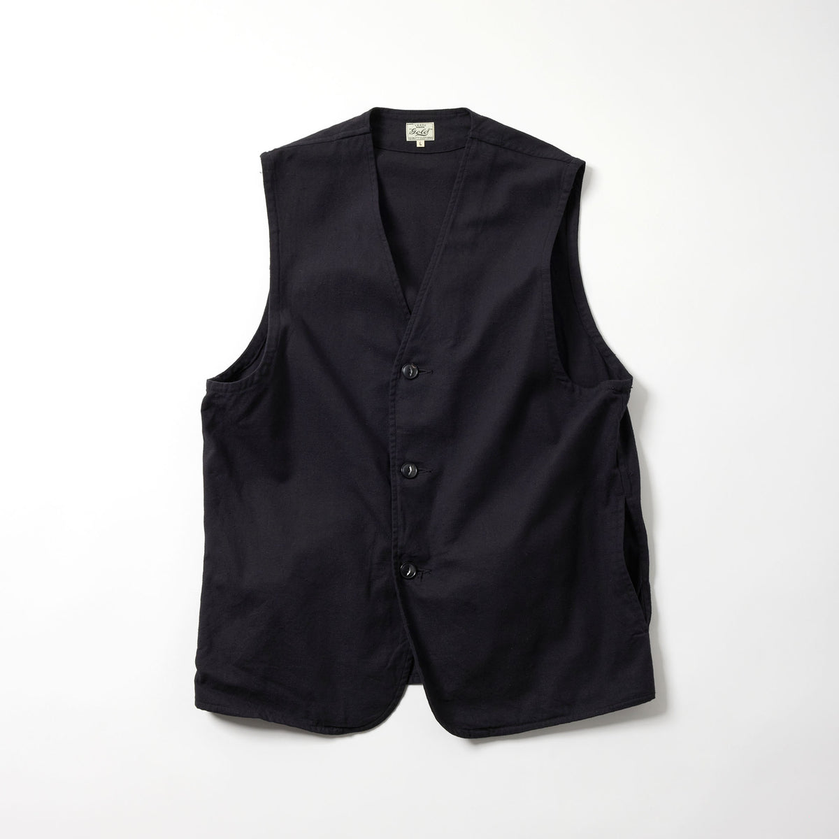 GL15677 / COTTON × SILK DUCK WORK VEST – gold