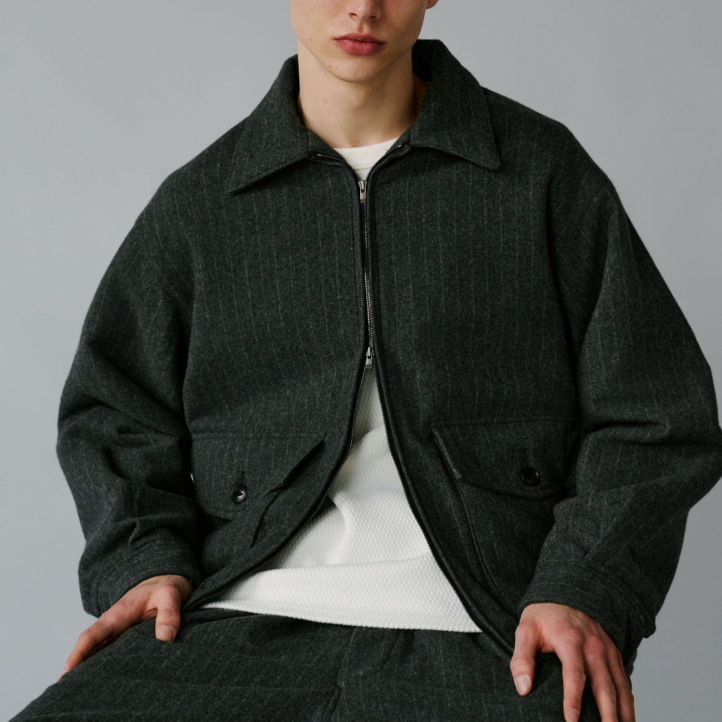 2025年11月29日入荷予定 / GL15730 / Super 160's WOOL HERRINGBONE MOSSER SPORTS  JACKET