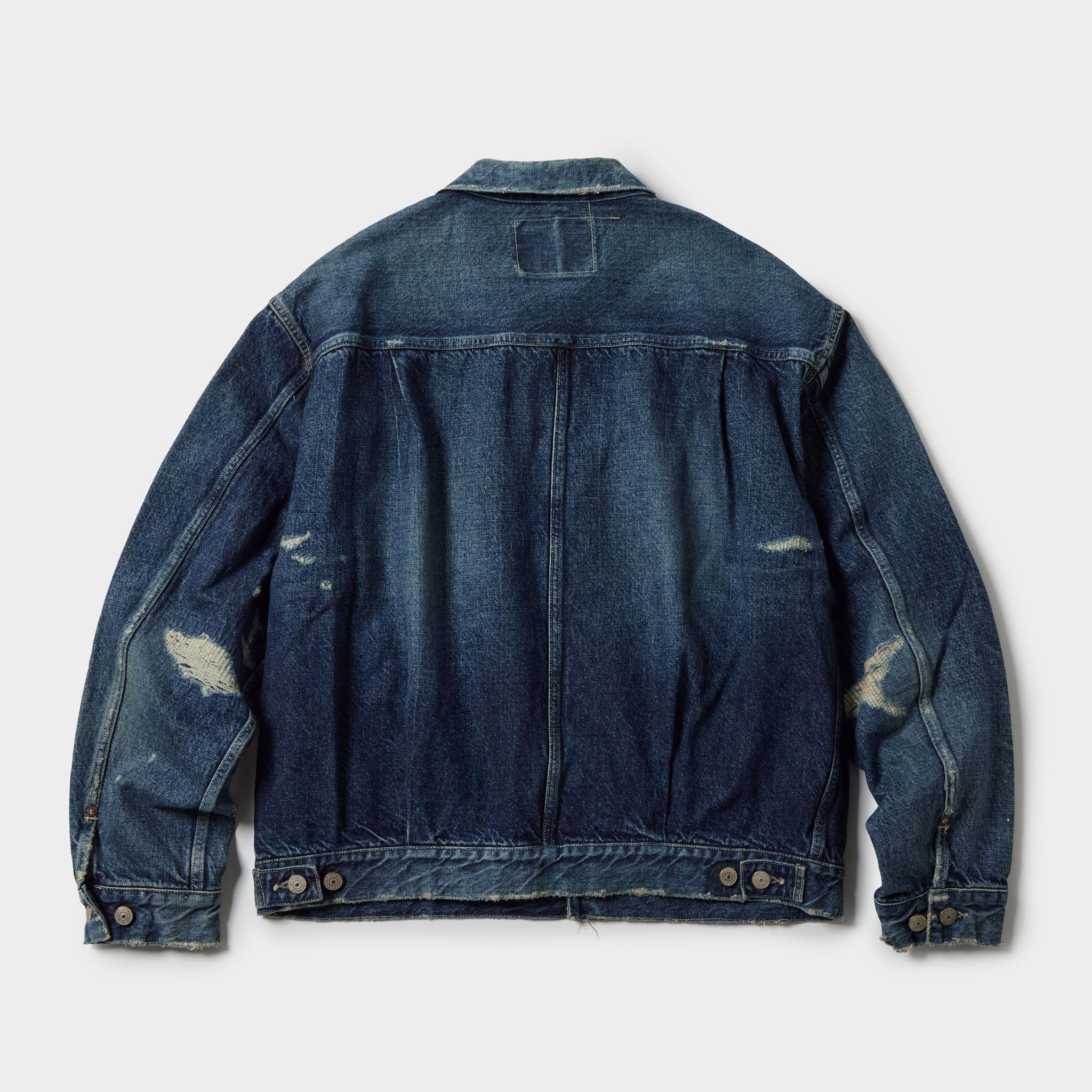 GL15731H / RECYCLED WASTE SUVIN COTTON YARN 14oz. DENIM JACKET