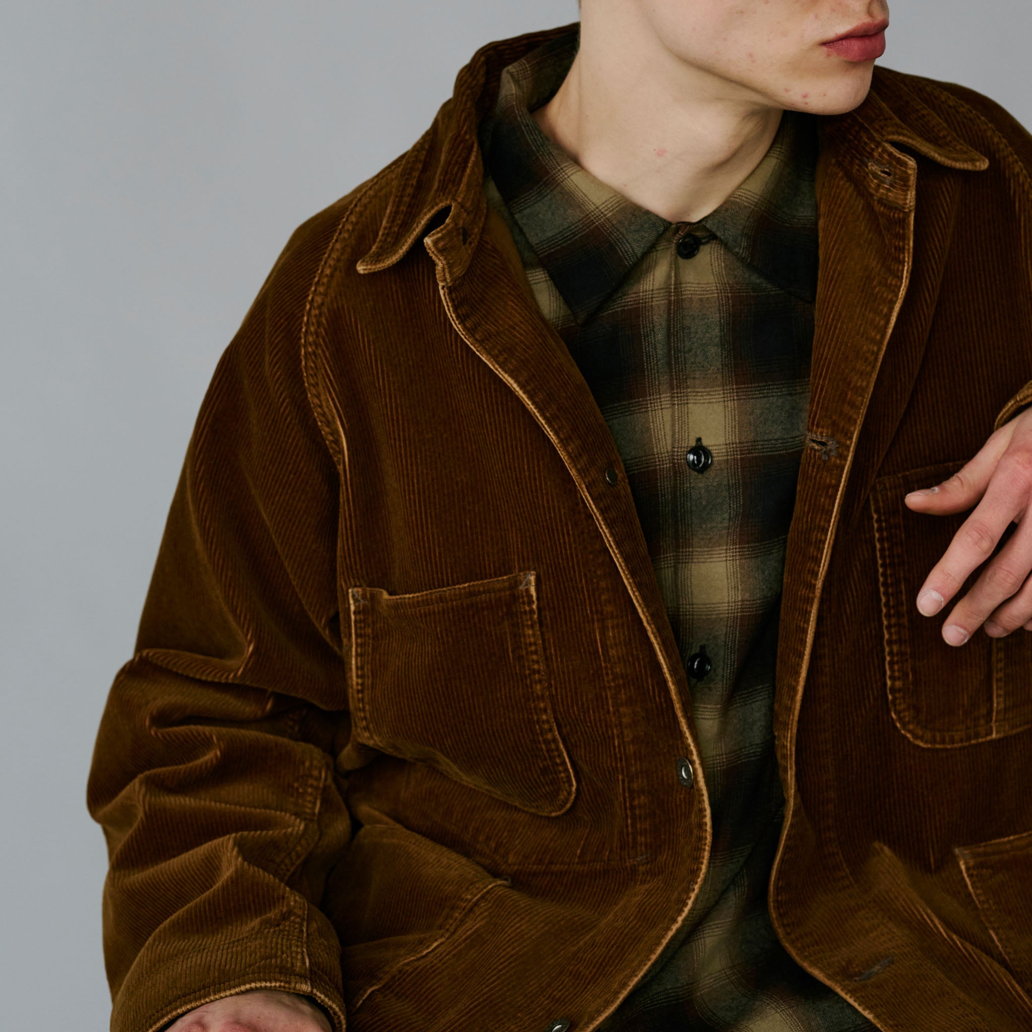 GL15738 / 9W CORDUROY WORK COAT – gold