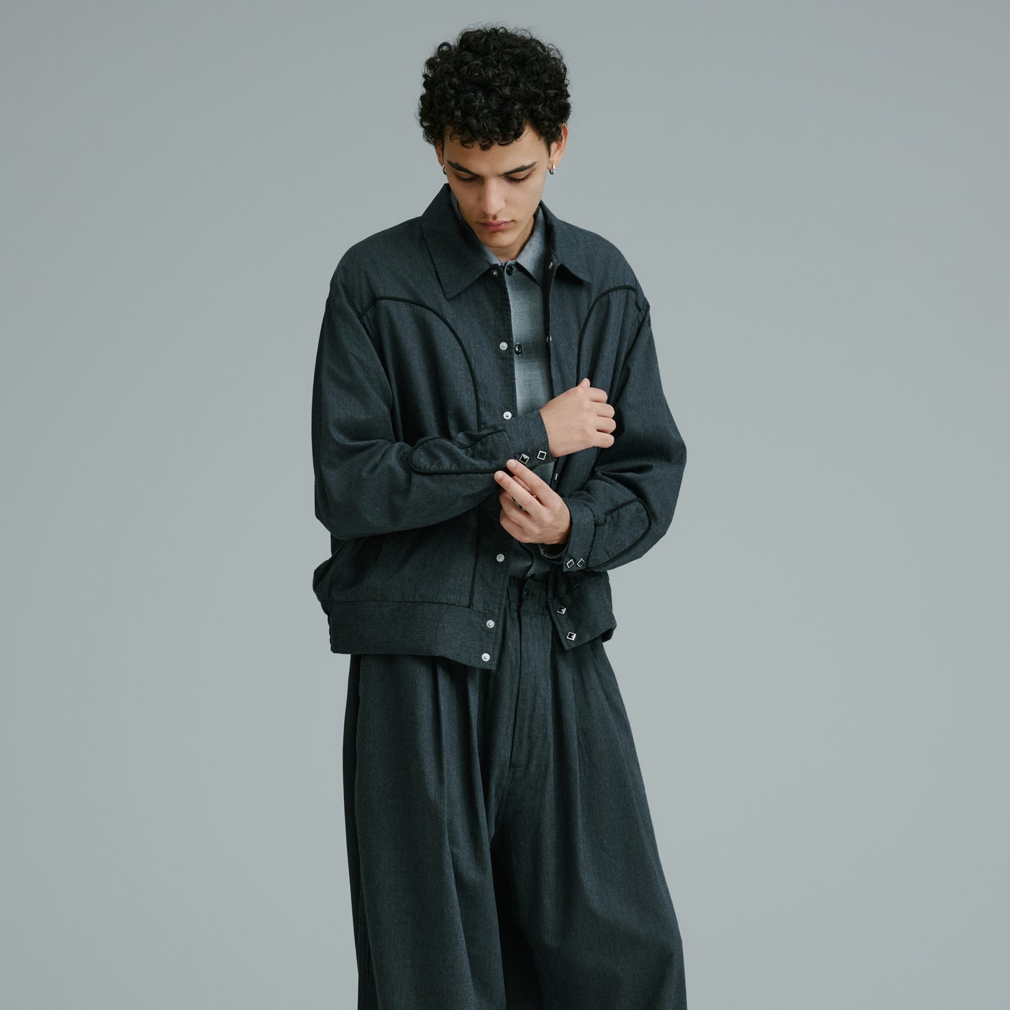 GL15854 / COTTON ×SILK NEL WESTERN JACKET