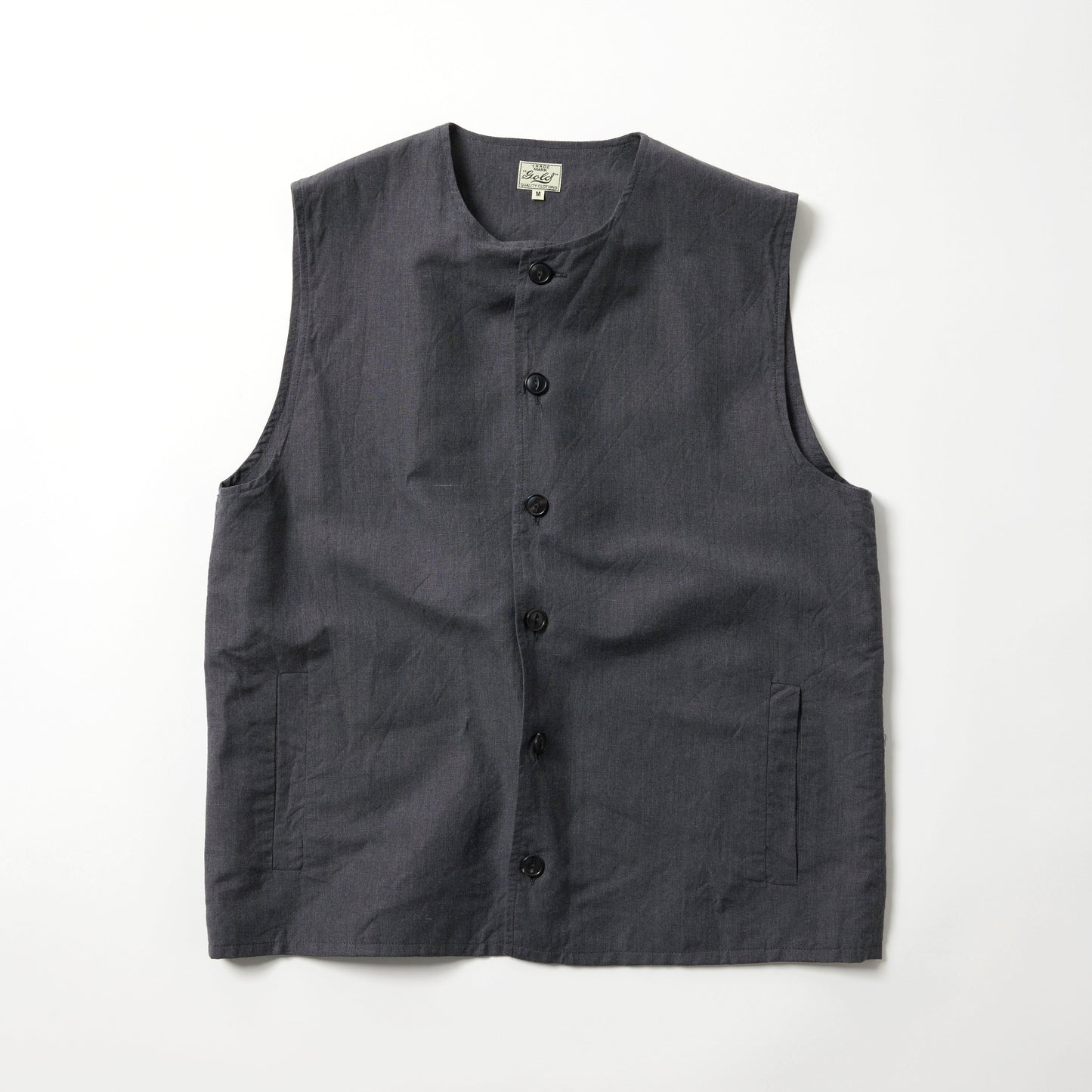 GL15864 / LINEN × WOOL TROPICAL CREW NECK VEST