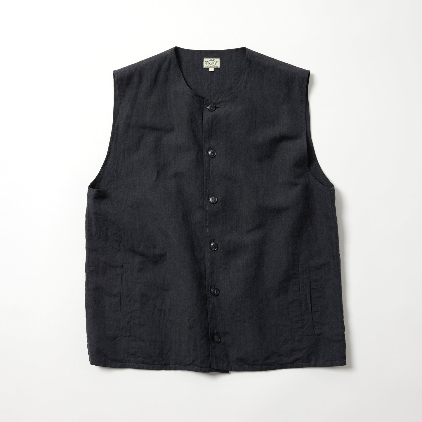 GL15864 / LINEN × WOOL TROPICAL CREW NECK VEST