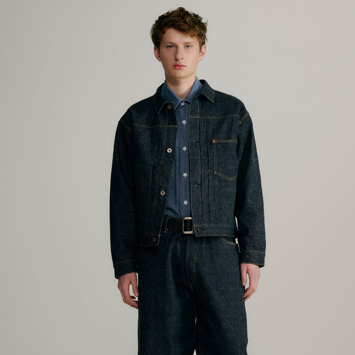 2026年9月19日入荷予定 / GL16001N / RECYCLED WASTE SUVIN COTTON YARN 14oz. DENIM BLOUSE WWⅡ MODEL