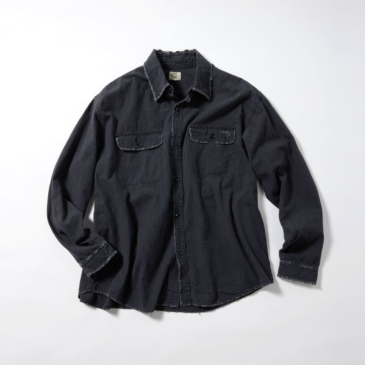 GL29345H / CHAMBRAY WORK SHIRT DAMAGE WASHED