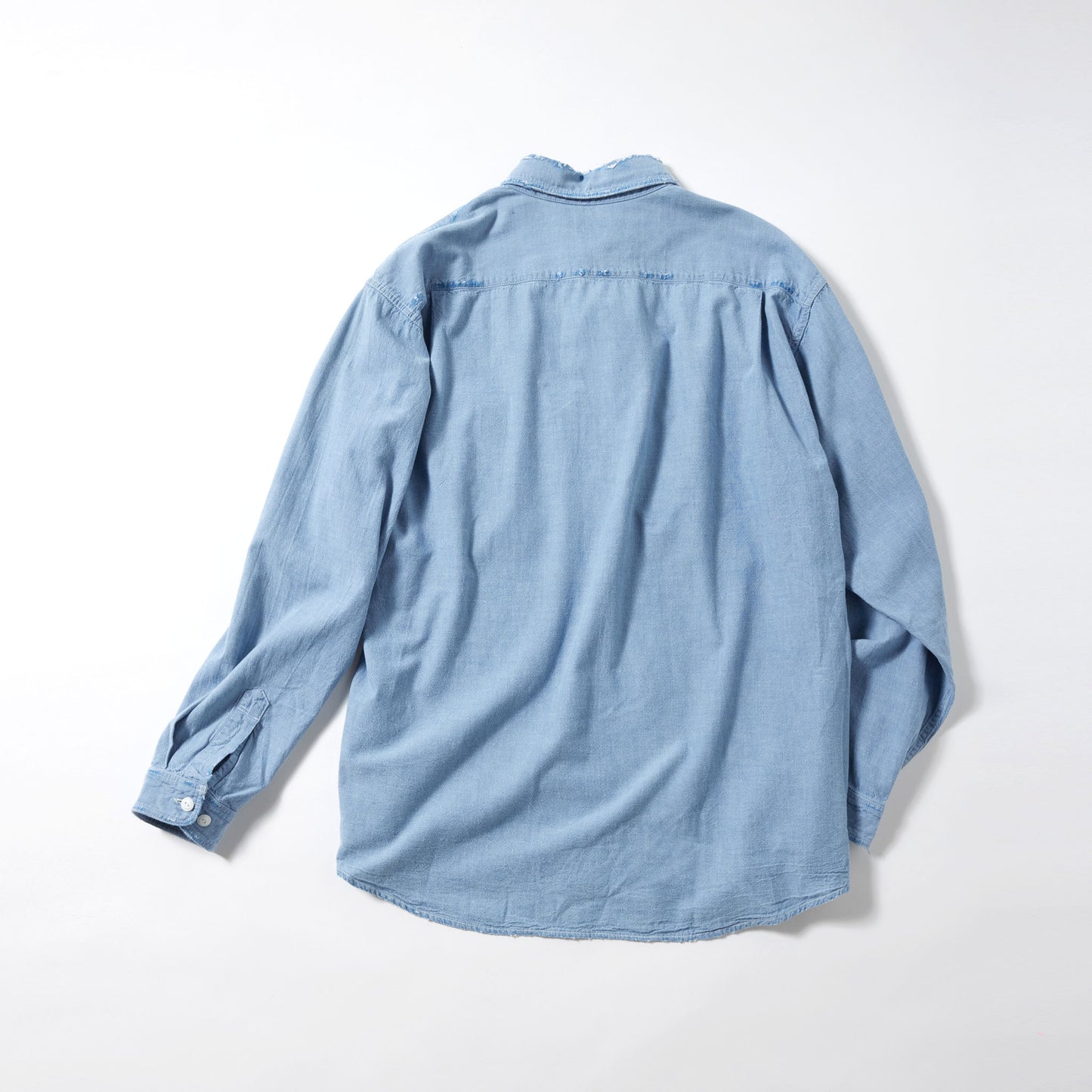 GL29345H / CHAMBRAY WORK SHIRT DAMAGE WASHED