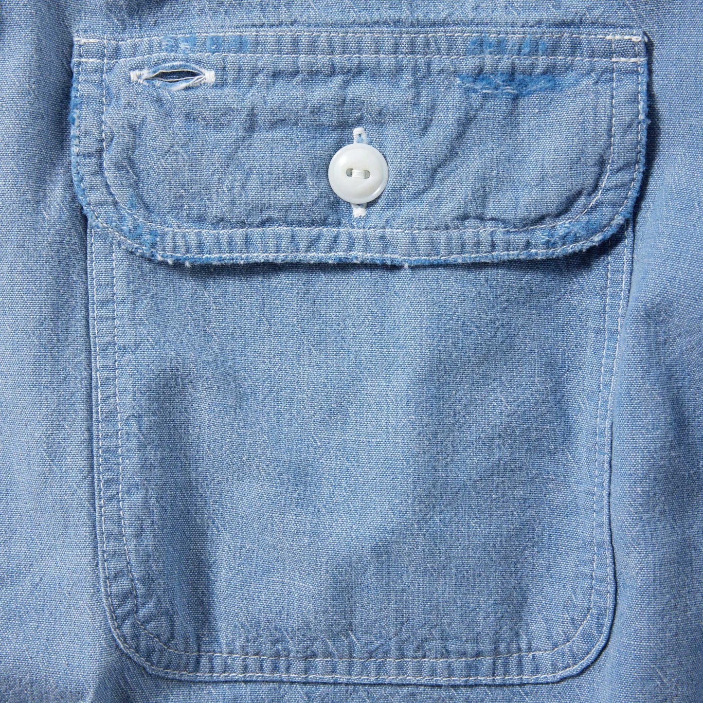 GL29345H / CHAMBRAY WORK SHIRT DAMAGE WASHED