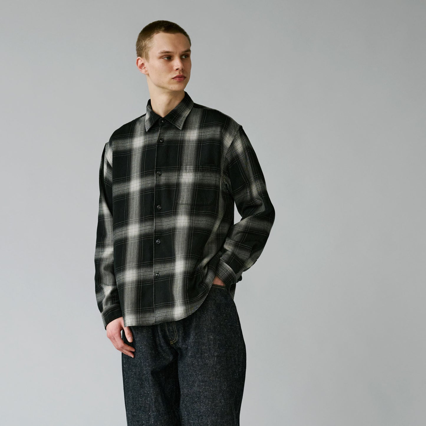 2025年9月6日発売 / GL29546 / SUVIN COTTON NEL CHECK REGULAR COLLAR SHIRT