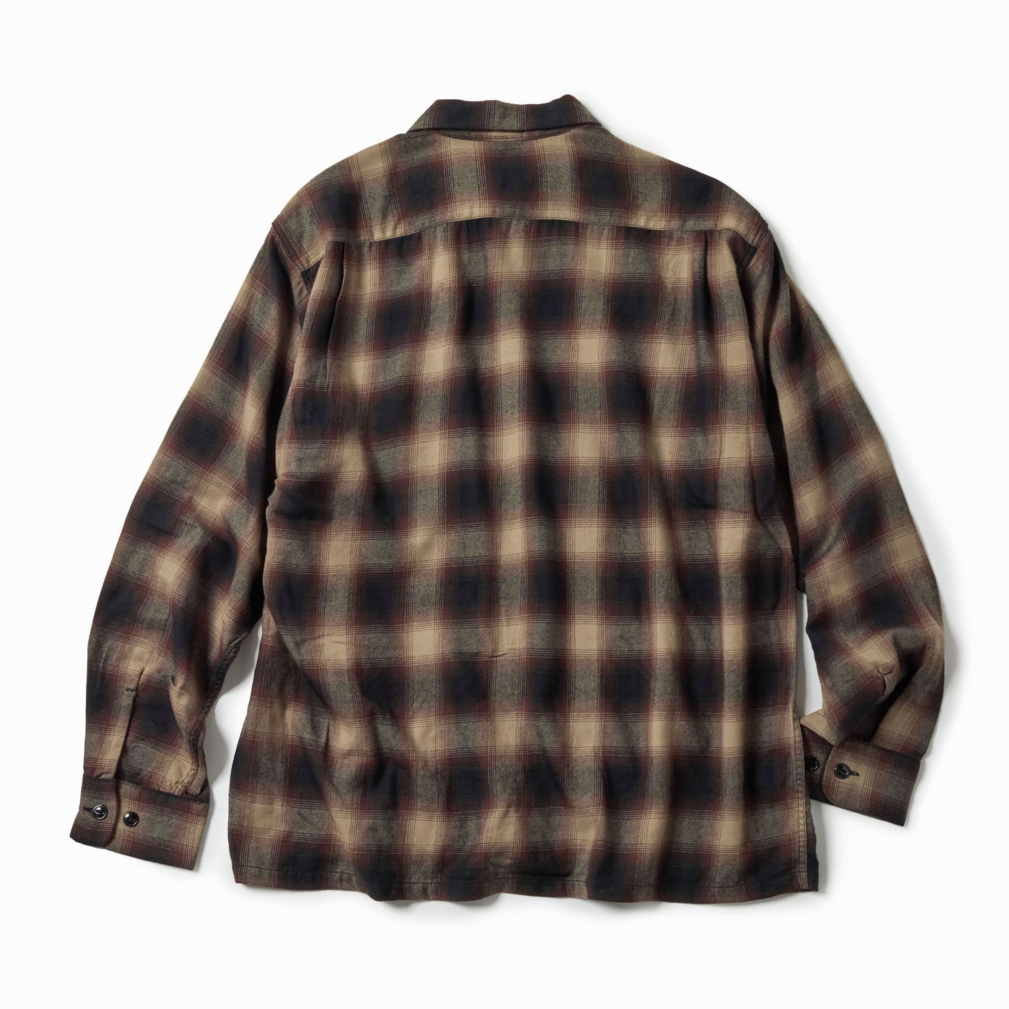 GL29548 / Super 120's WOOL CHECK OPEN SHIRT
