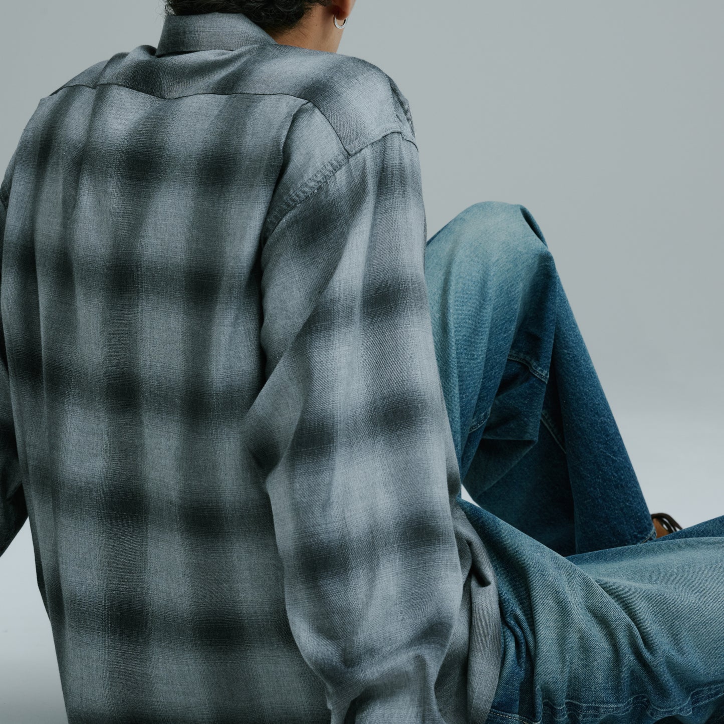 2026年2月14日入荷予定 / GL29646 / COTTON × SILK NEL CHECK OPEN SHIRT