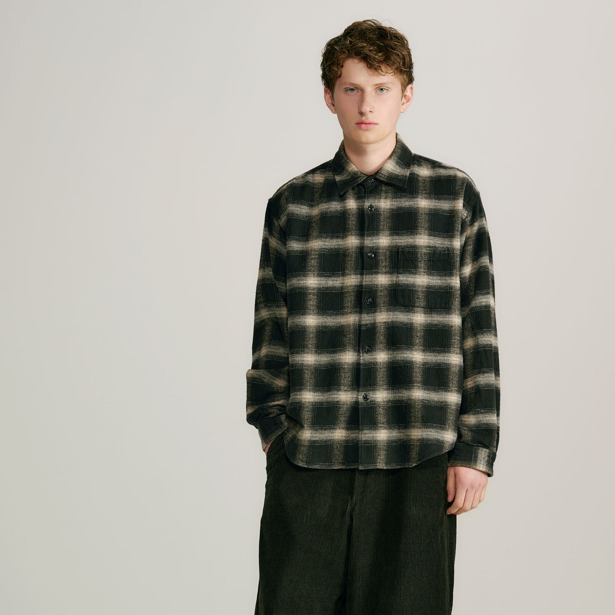 2026年10月24日入荷予定 / GL29755 / SOFT NEL CHECK REGULAR COLLAR SHIRT