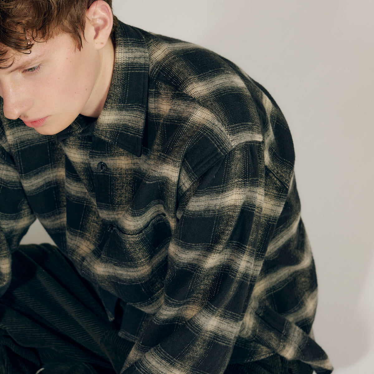 2026年10月24日入荷予定 / GL29755 / SOFT NEL CHECK REGULAR COLLAR SHIRT