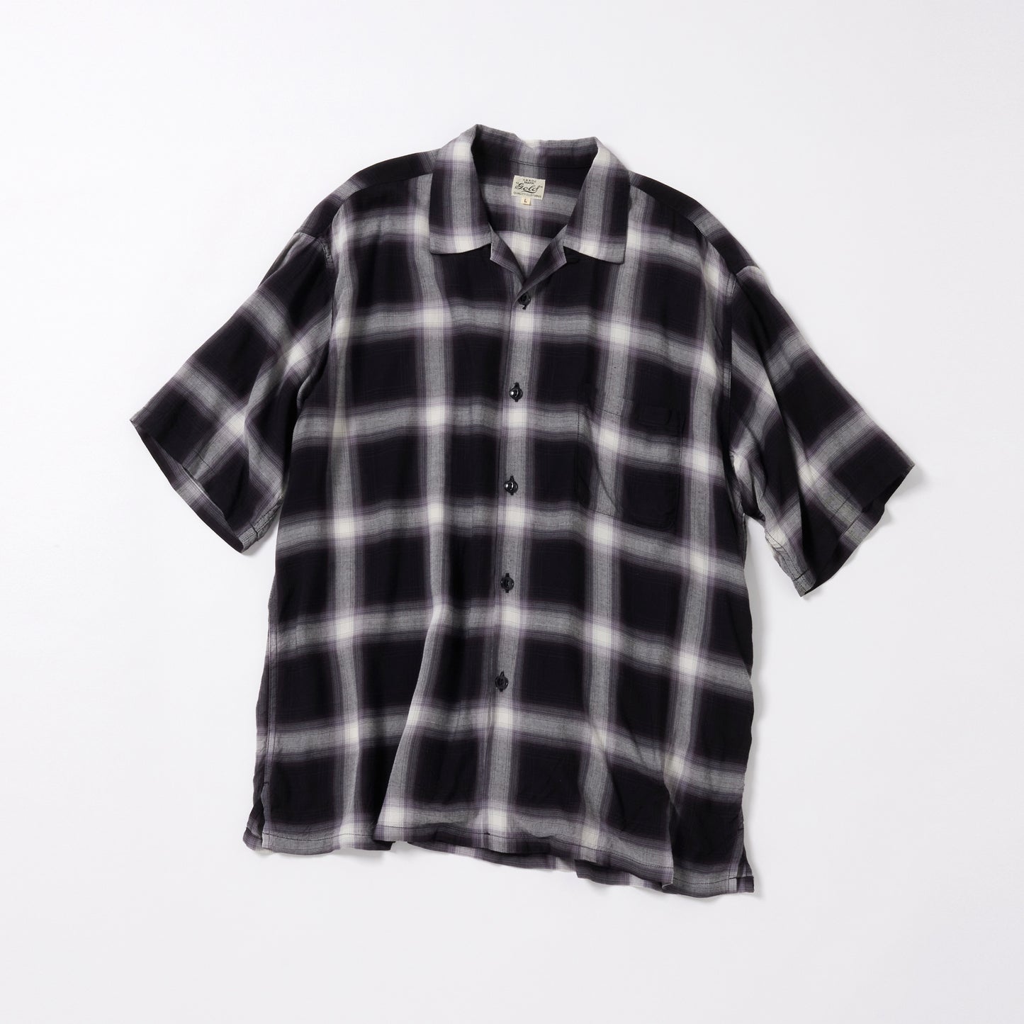 GL39193 / RAYON CHECK OPEN SHIRT