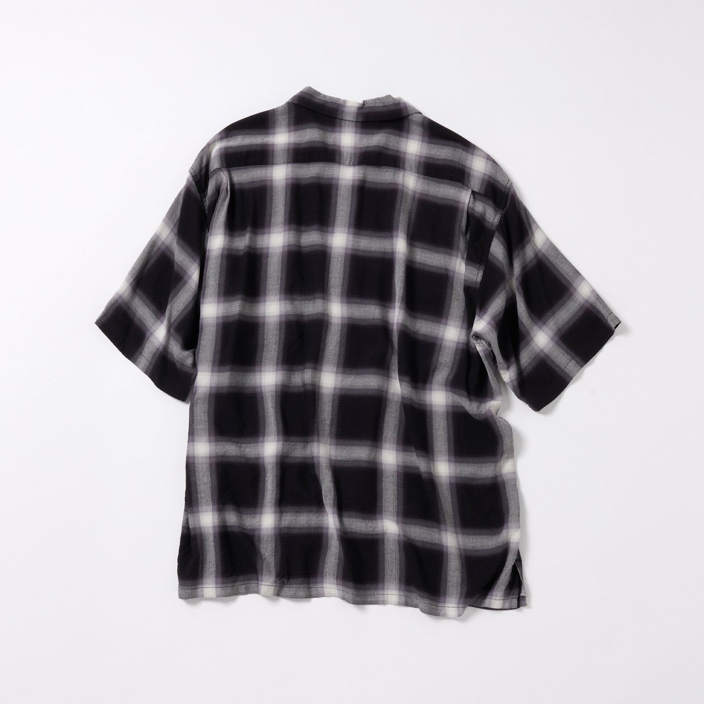 GL39193 / RAYON CHECK OPEN SHIRT