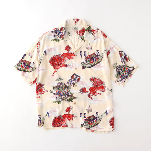 GL39346 / RAYON HAWAIIAN SHIRT “ORIENTAL FESTIVAL”