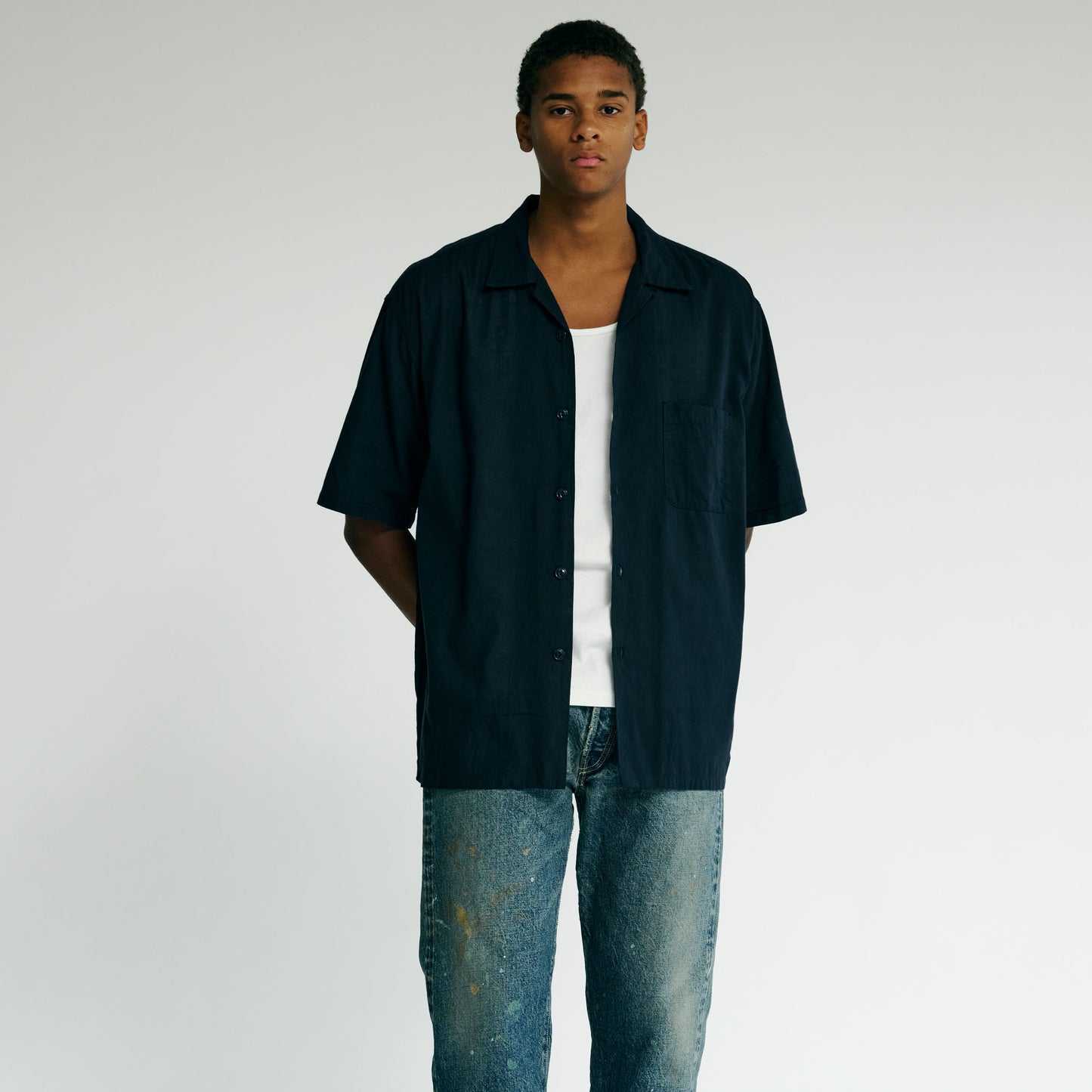 2025年5月3日発売 / GL39438 / VAT DYE CHAMBRAY OPEN SHIRT