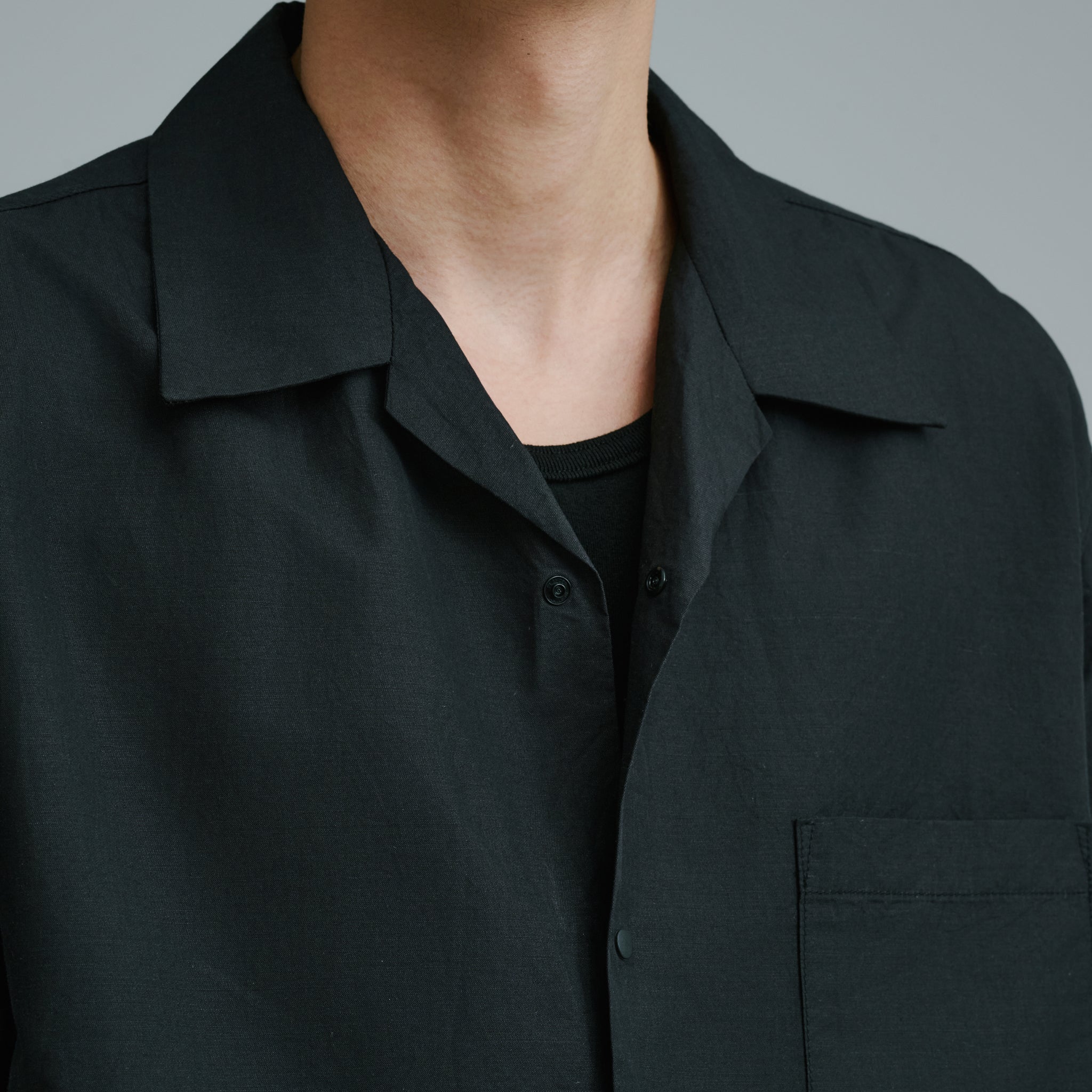 GL39648 / COTTON RAMIE BROAD SNAP SHIRT – gold