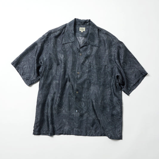 GL39651 / PAISLEY PATTERN SILK TWILL OPEN SHIRT