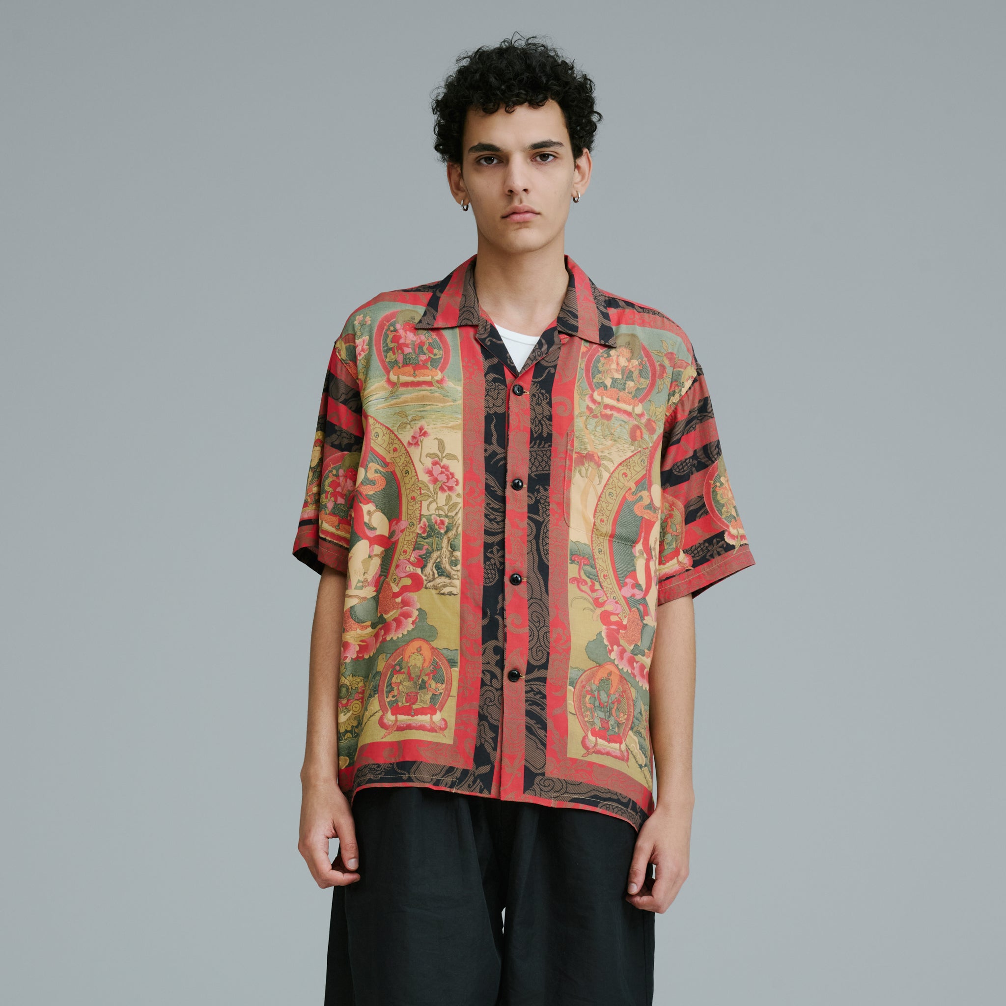 GL39652 / ALOHA SHIRT “MANDARA” – gold