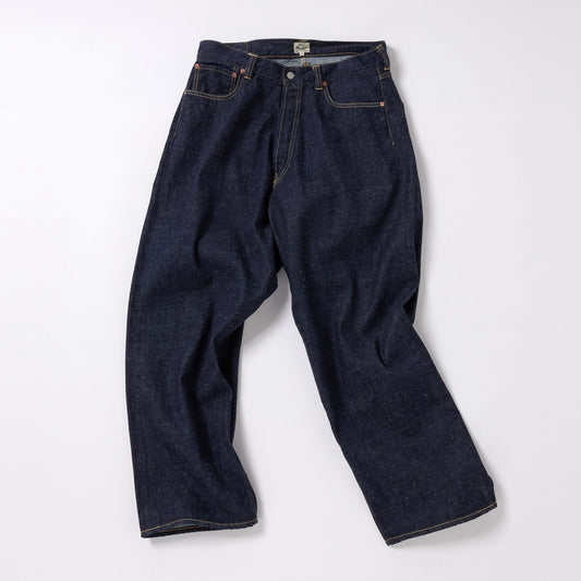 GL42427A / RECYCLED WASTE SUVIN COTTON YARN 11.5oz. DENIM 5POCKET WIDE PANTS