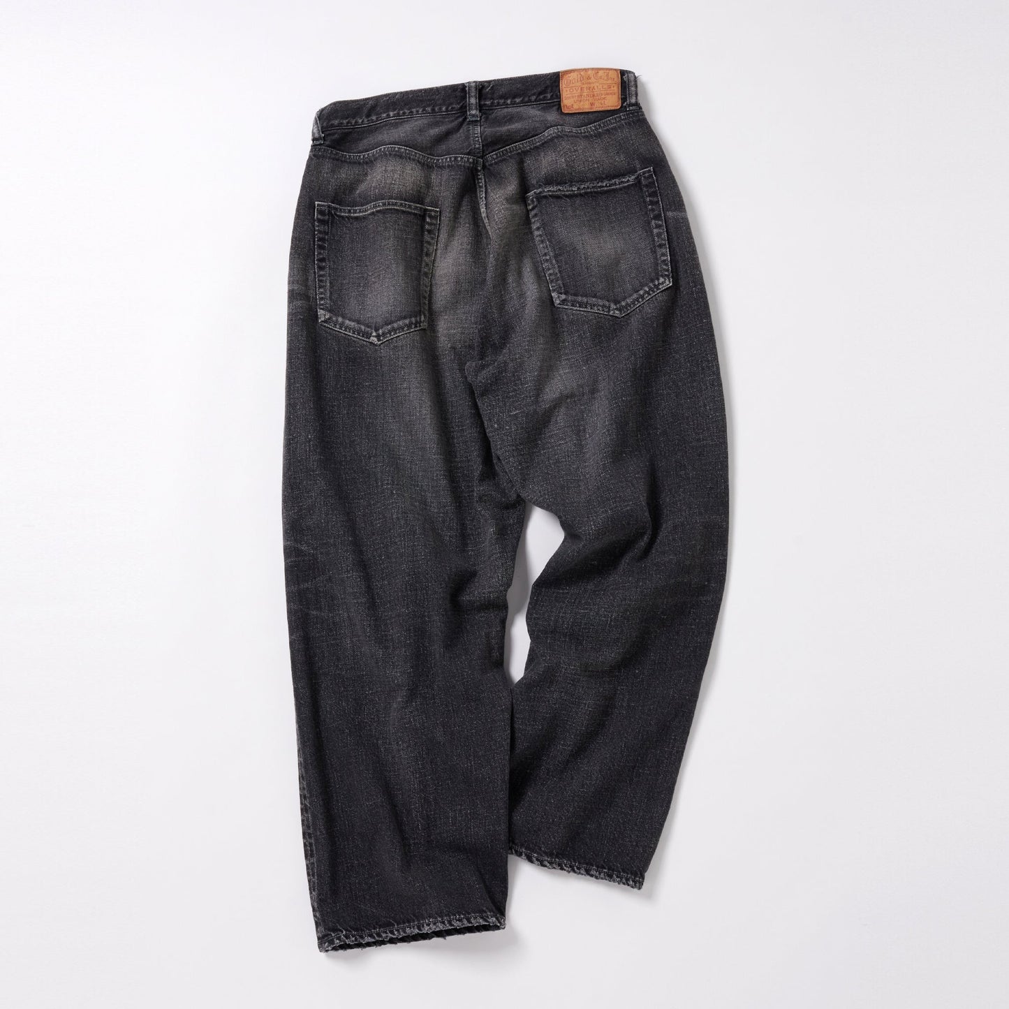 GL42427H / RECYCLED WASTE SUVIN COTTON YARN 11.5oz. DENIM 5POCKET WIDE PANTS VINTAGE WASHED