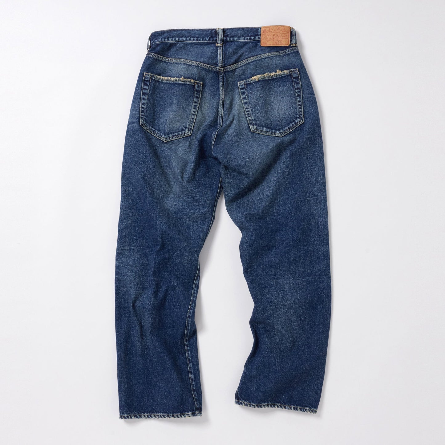 GL42428H / RECYCLED WASTE SUVIN COTTON YARN 11.5oz. DENIM 5POCKET STRAIGHT PANTS VINTAGE WASHED