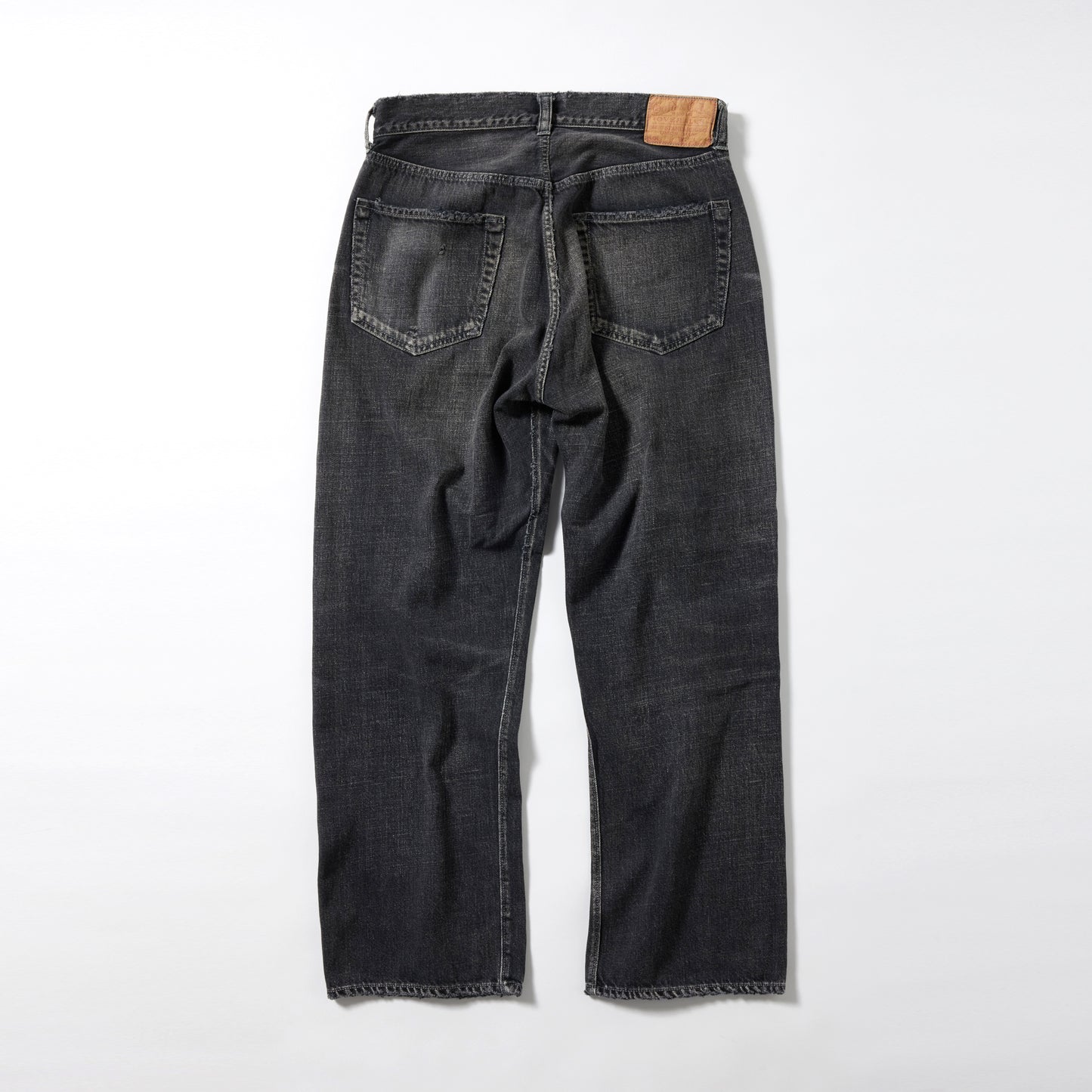 GL42473H / RECYCLED WASTE SUVIN COTTON YARN 11.5oz. DENIM 5POCKET STRAIGHT PANTS VINTAGE WASHED