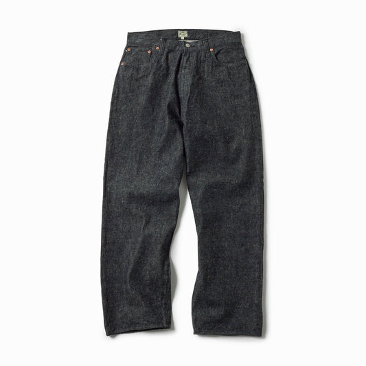2025年11月29日入荷予定 / GL42579A / RECYCLED WASTE SUVIN COTTON YARN 14oz. DENIM 5POCKET WIDE PANTS