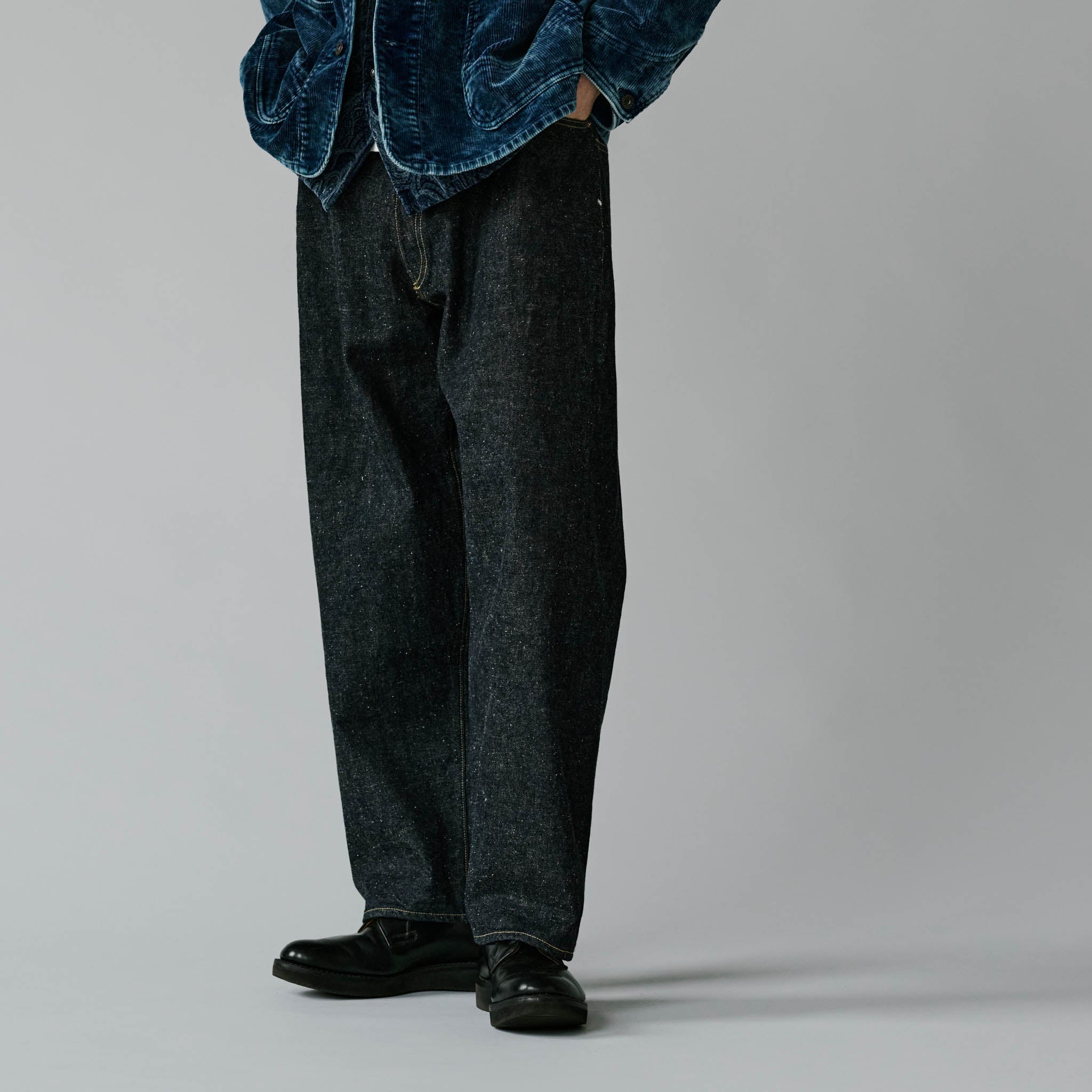 【新品】東洋エンタープライズ　gold デニム　ワイドパンツ　GL42579A GL42579A / RECYCLED WASTE SUVIN COTTON YARN 14oz. DENIM 5POCKET