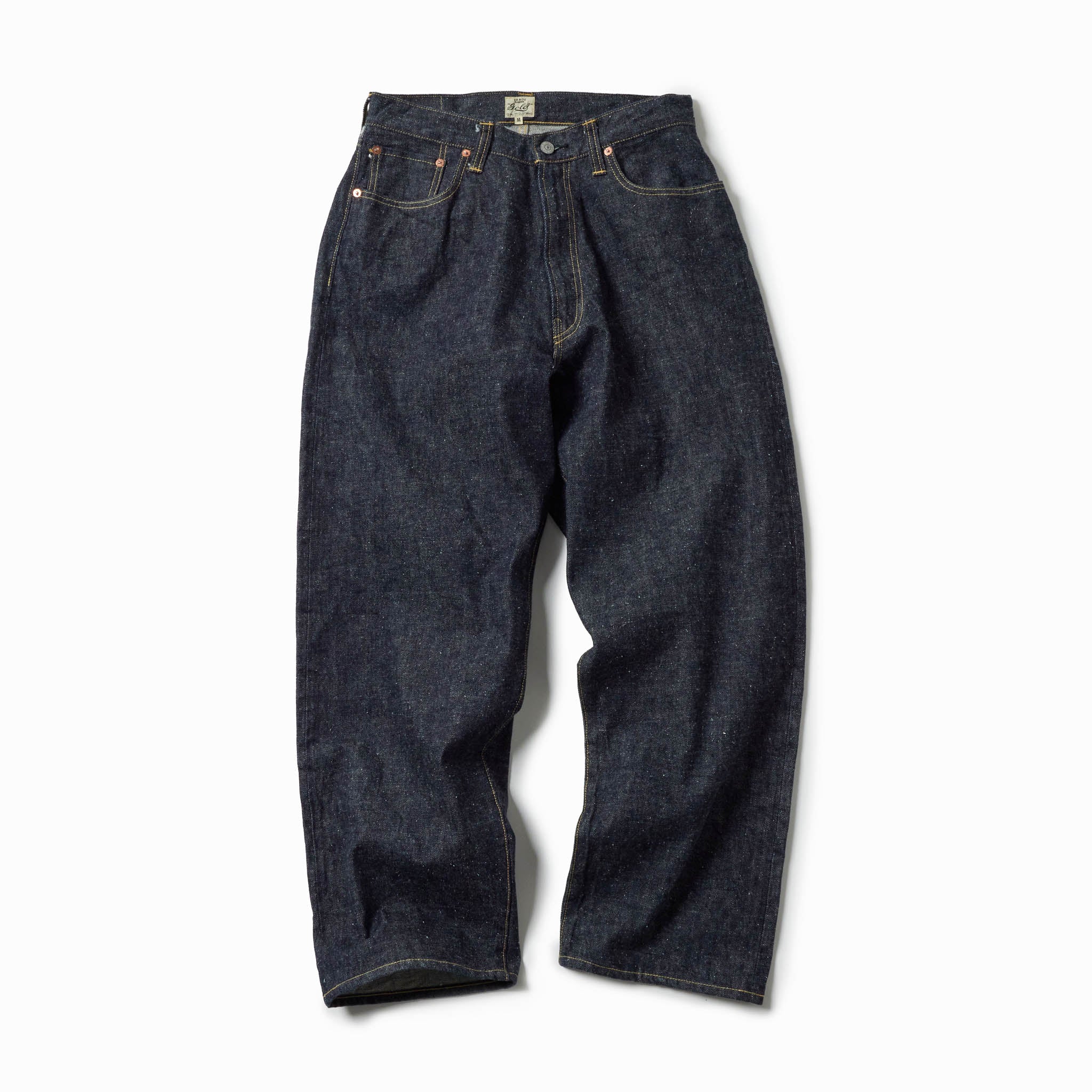 【新品】東洋エンタープライズ　gold デニム　ワイドパンツ　GL42579A GL42579A / RECYCLED WASTE SUVIN COTTON YARN 14oz. DENIM 5POCKET