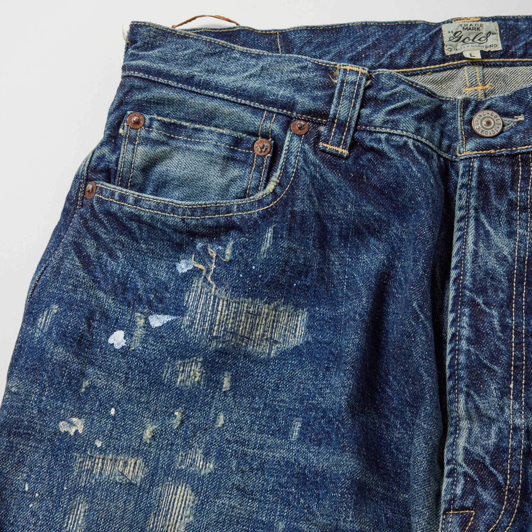GL42579H / RECYCLED WASTE SUVIN COTTON YARN 14oz. DENIM 5POCKET