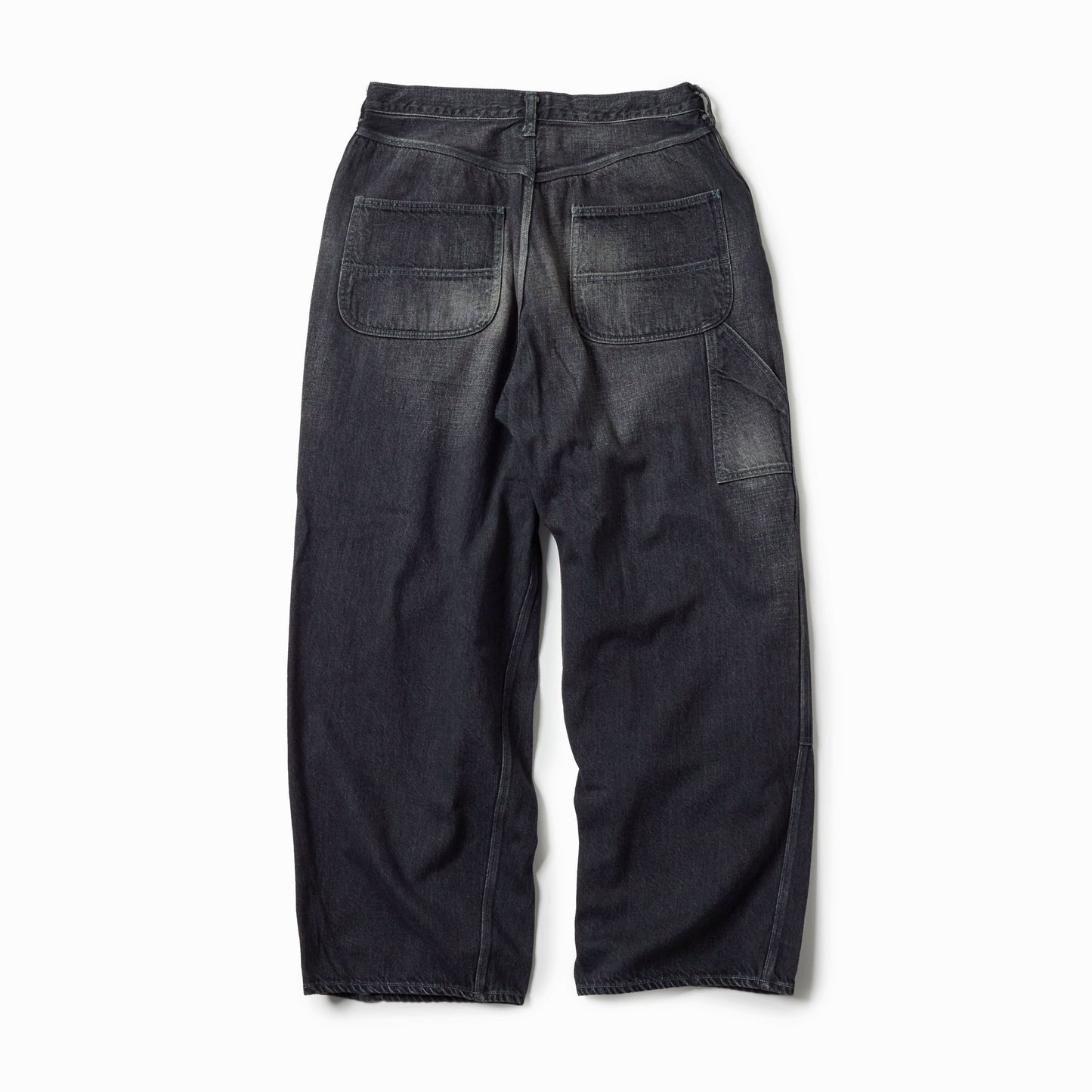 GL42582H / RECYCLED WASTE SUVIN COTTON YARN 11.5oz. DENIM DOUBLE KNEE PAINTER PANTS VINTAGE WASHED