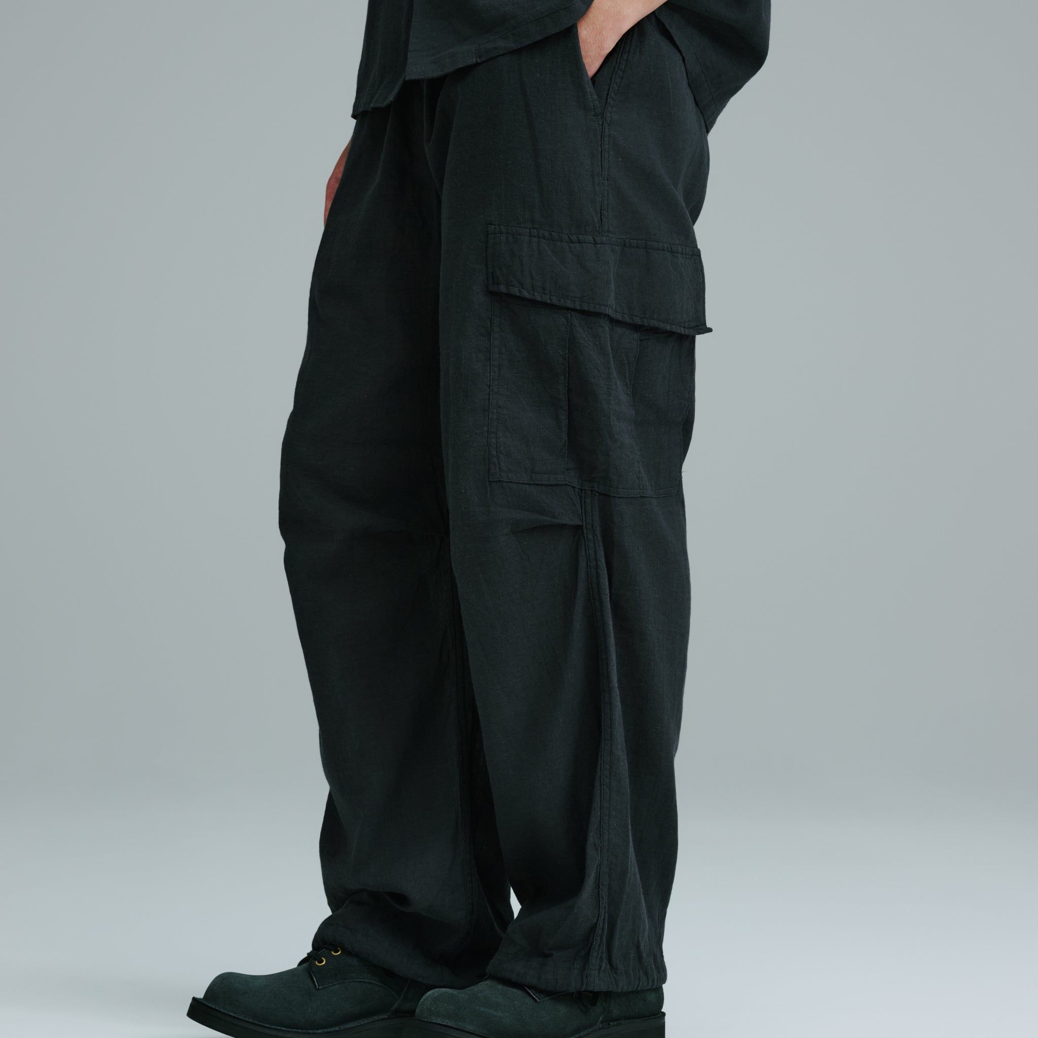 オリーブ☆ GL42619 / SELVEDGE OXFORD EASY CARGO PANTS – gold