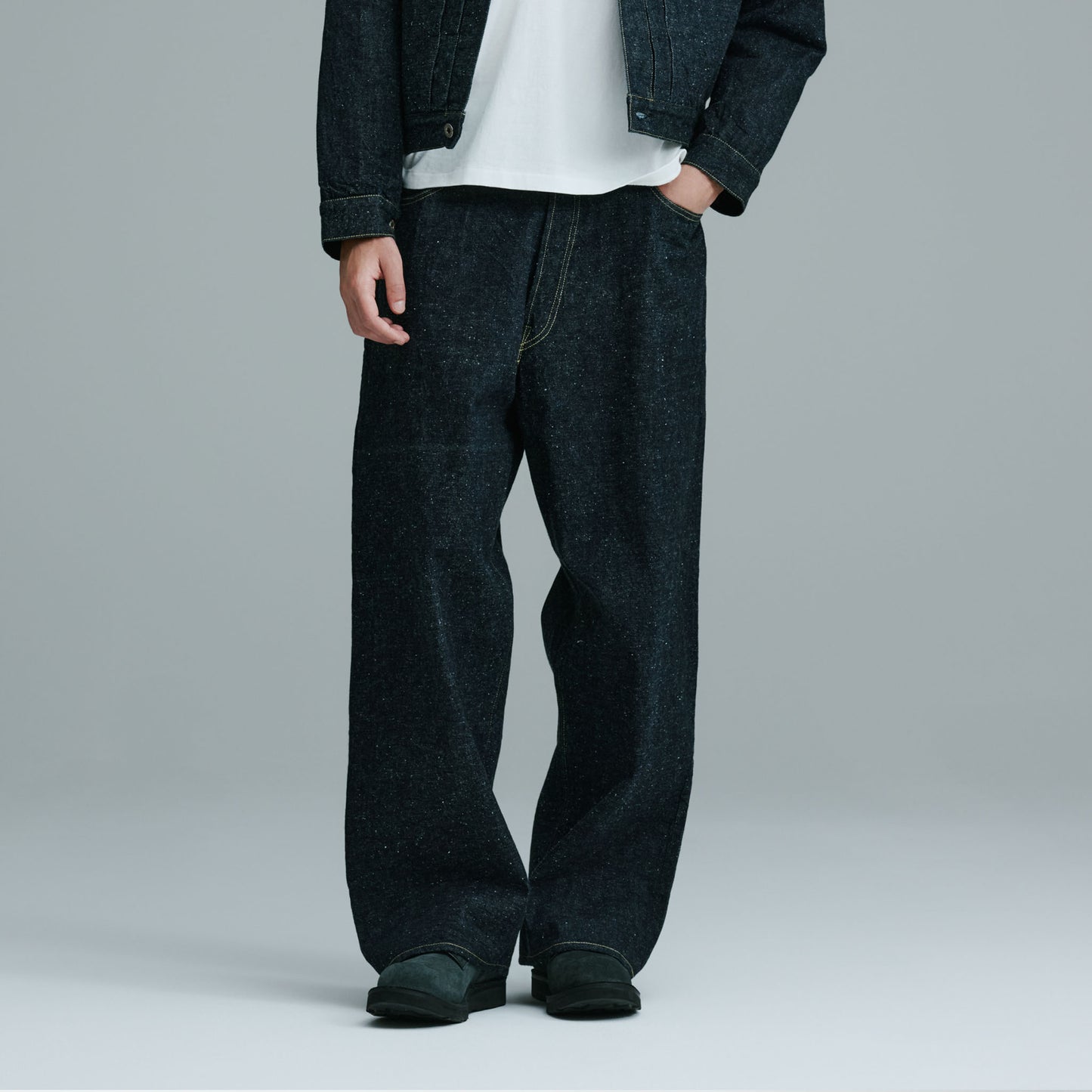 2026年1月2日入荷予定 / GL42620 / RECYCLED WASTE SUVIN COTTON YARN 11.5oz. DENIM 5POCKET WIDE PANTS WWⅡ MODEL