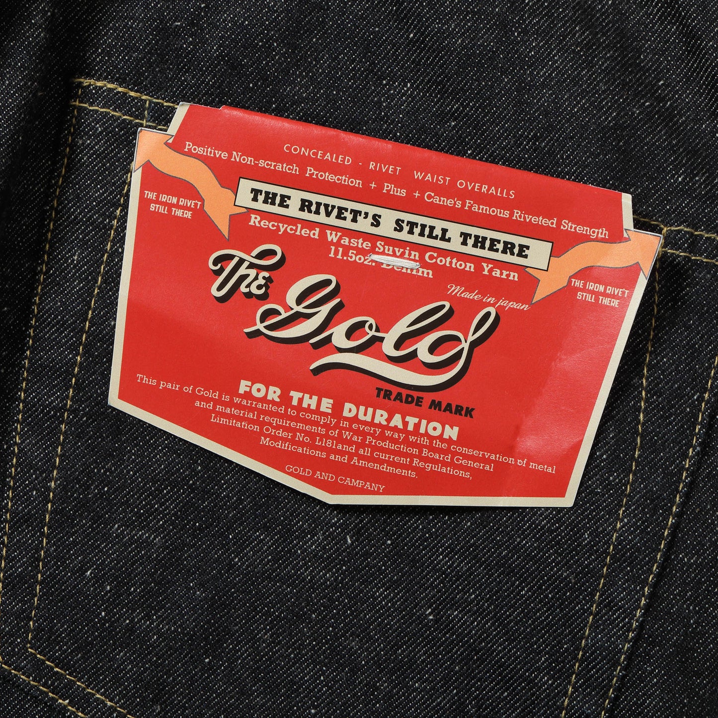 2026年1月2日入荷予定 / GL42620 / RECYCLED WASTE SUVIN COTTON YARN 11.5oz. DENIM 5POCKET WIDE PANTS WWⅡ MODEL