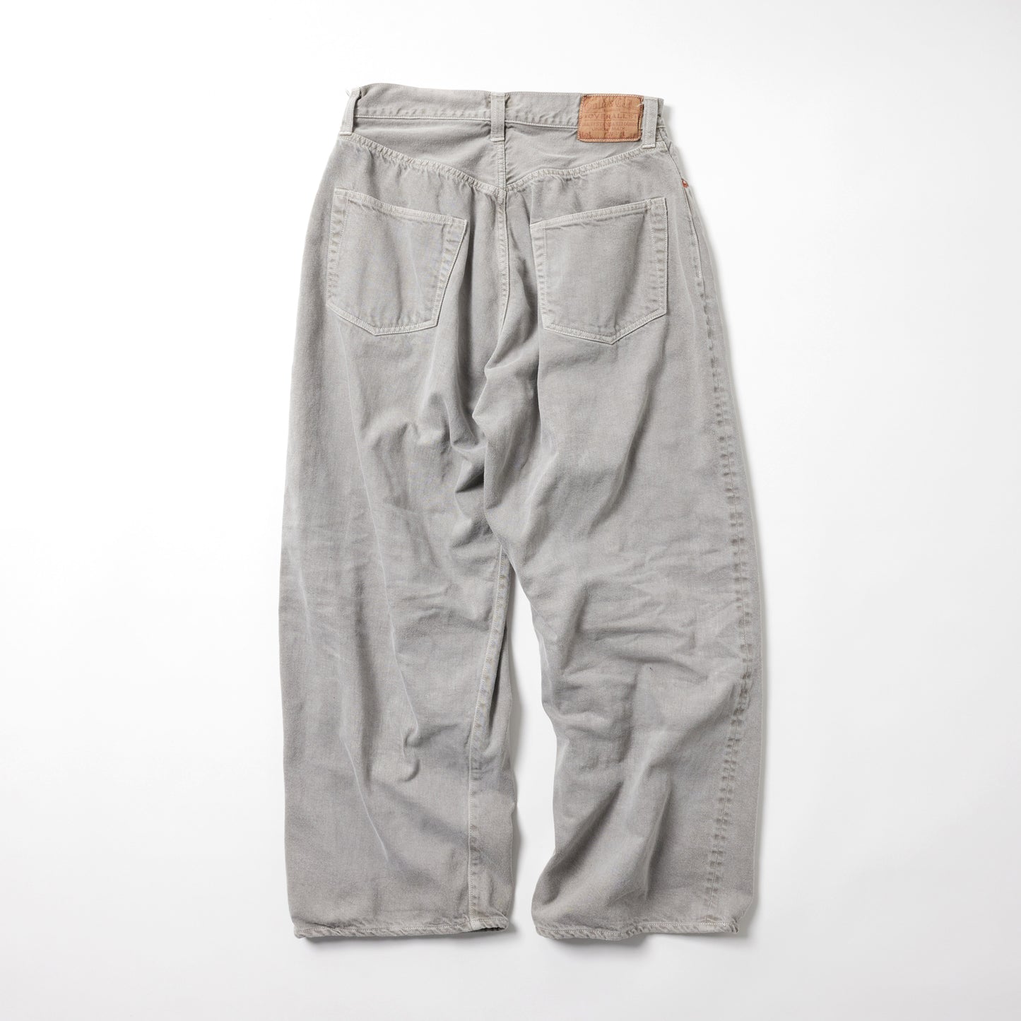 GL42621H / RECYCLED WASTE SUVIN COTTON YARN 11.5oz. DENIM 5POCKET WIDE PANTS VINTAGE WASHED